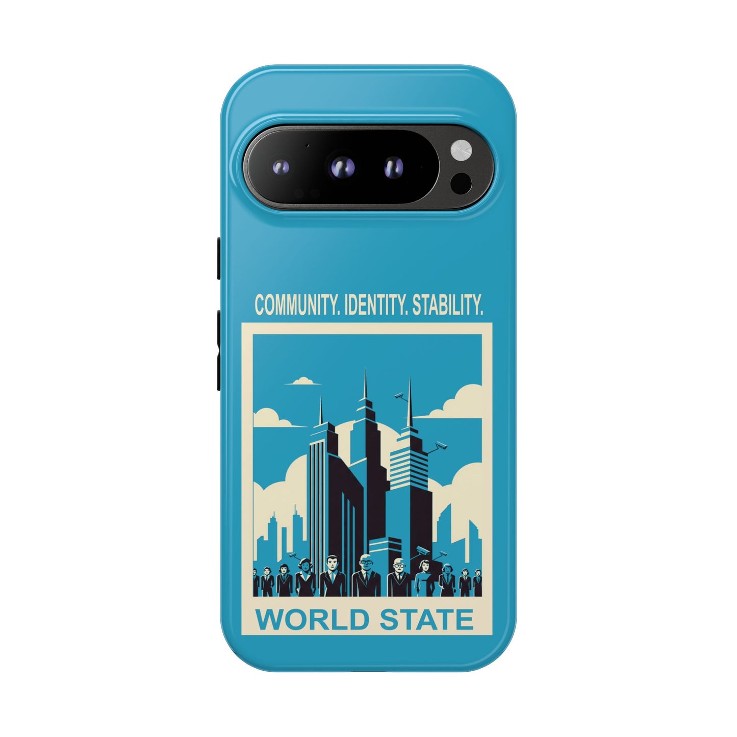 Urban Style Phone Case - Futuristic City Design, Gift for Tech Lovers, Modern Decor, Community Identity Stability
