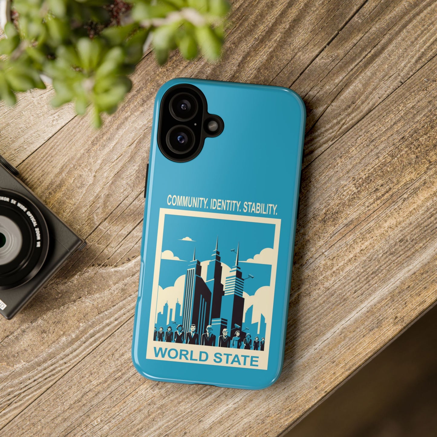 Urban Style Phone Case - Futuristic City Design, Gift for Tech Lovers, Modern Decor, Community Identity Stability