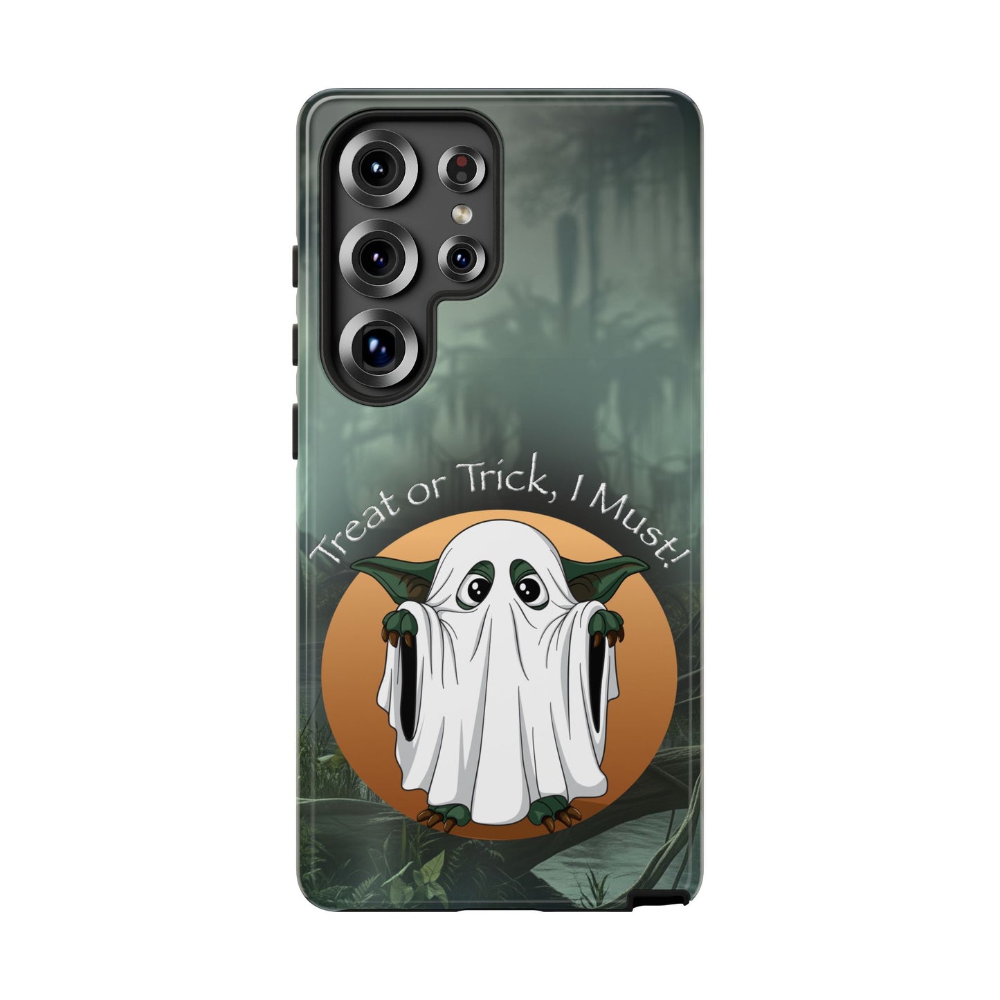 Cute Halloween Phone Case - Trick or Treat Ghost Design, Spooky Cell Phone Cover, Halloween Gift, Fall Decor