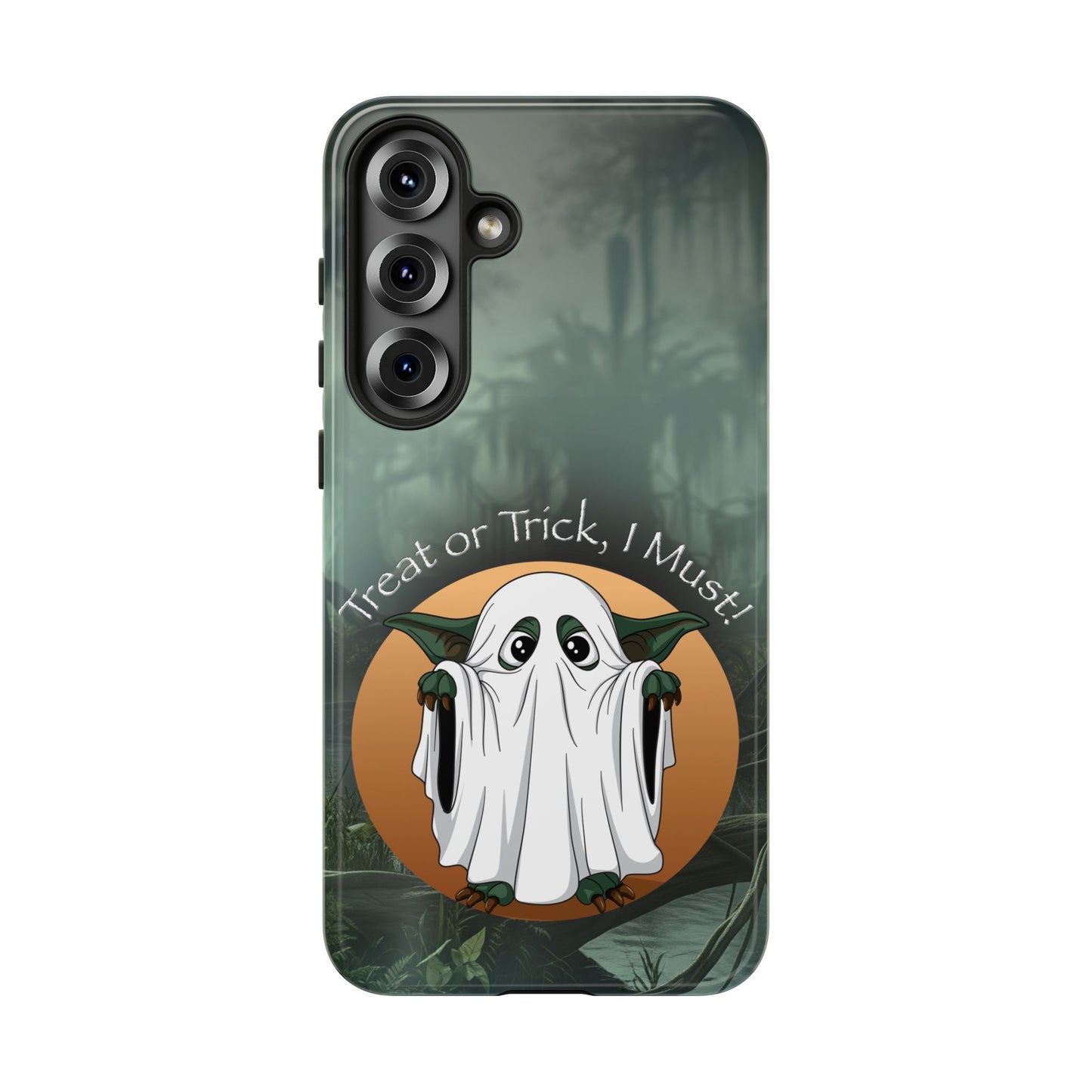 Cute Halloween Phone Case - Trick or Treat Ghost Design, Spooky Cell Phone Cover, Halloween Gift, Fall Decor