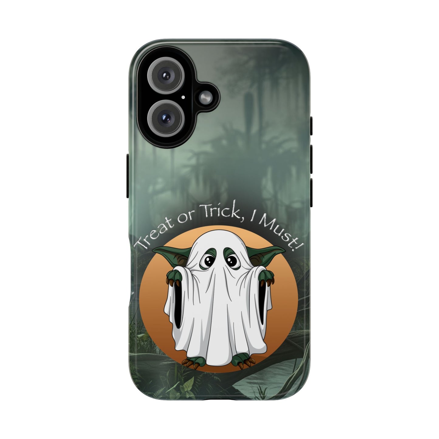Cute Halloween Phone Case - Trick or Treat Ghost Design, Spooky Cell Phone Cover, Halloween Gift, Fall Decor
