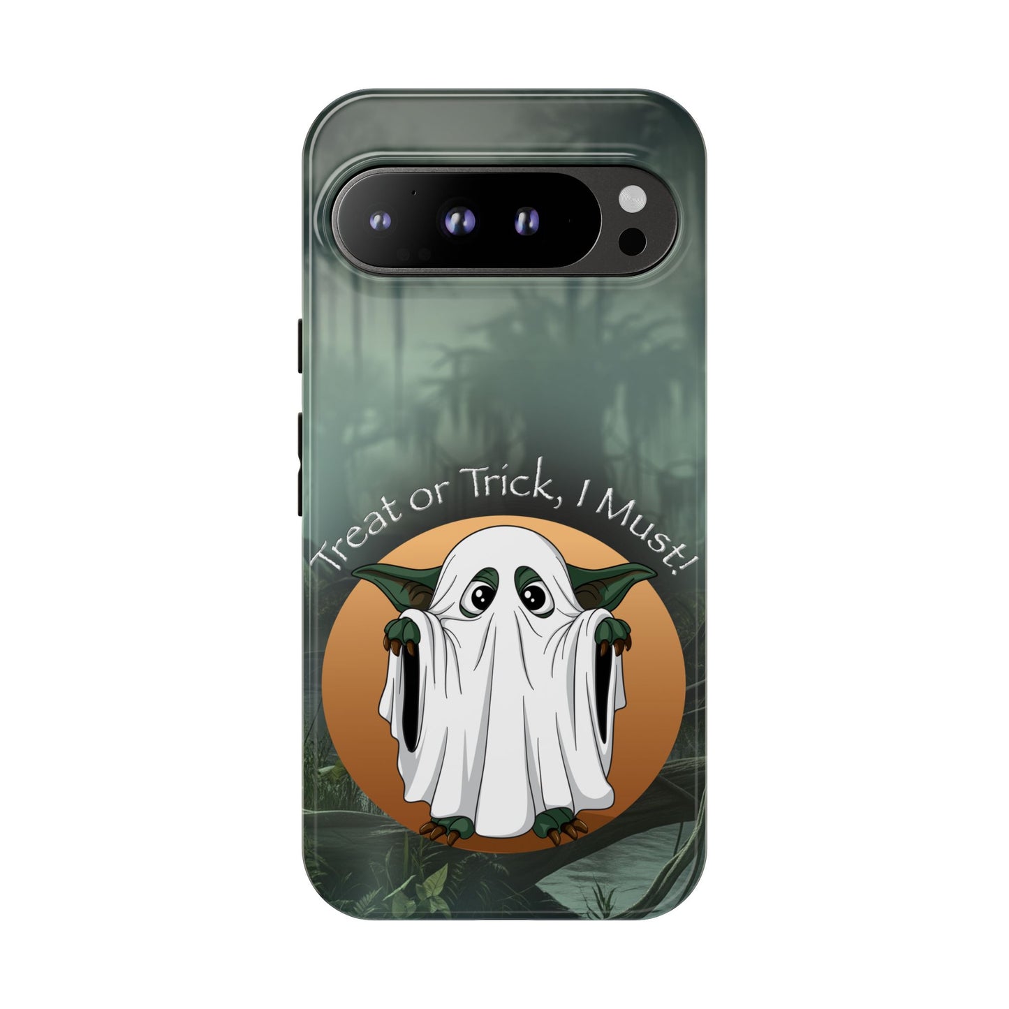 Cute Halloween Phone Case - Trick or Treat Ghost Design, Spooky Cell Phone Cover, Halloween Gift, Fall Decor