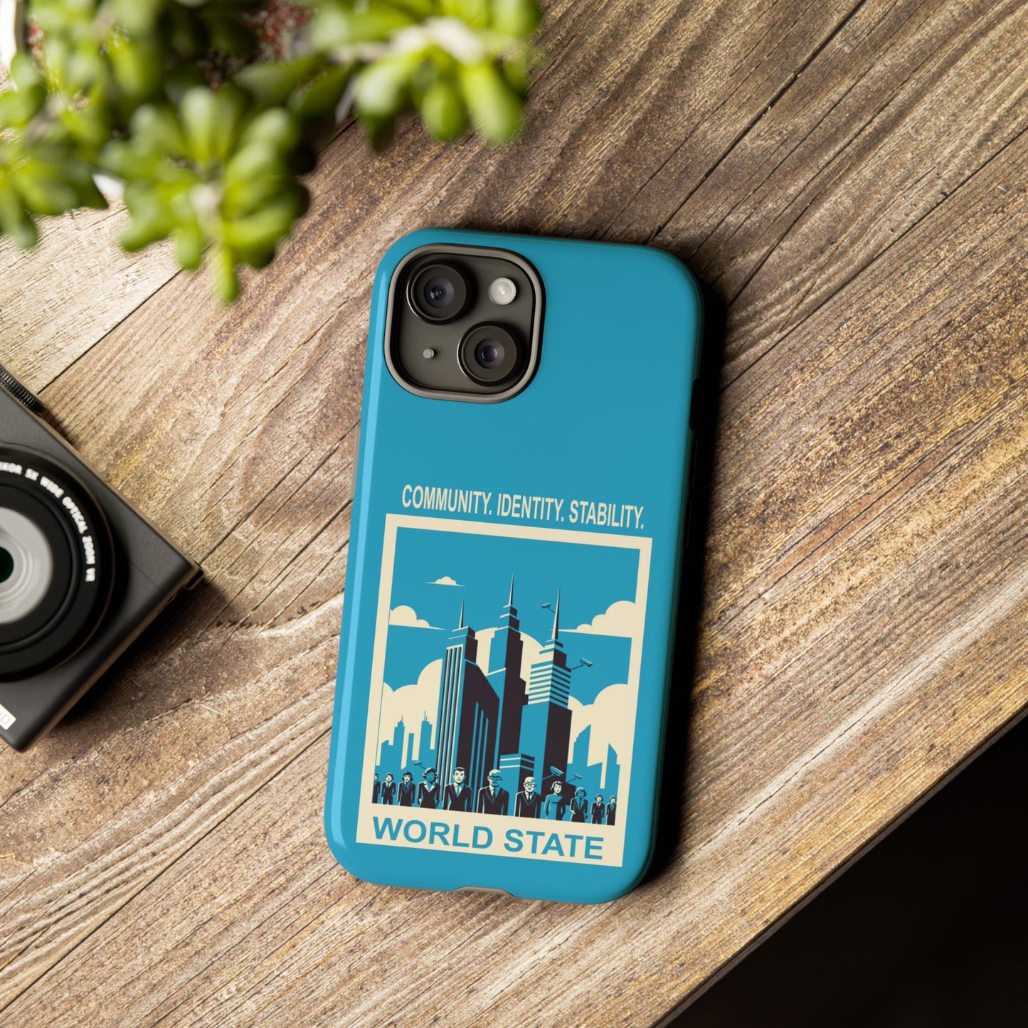 Urban Style Phone Case - Futuristic City Design, Gift for Tech Lovers, Modern Decor, Community Identity Stability