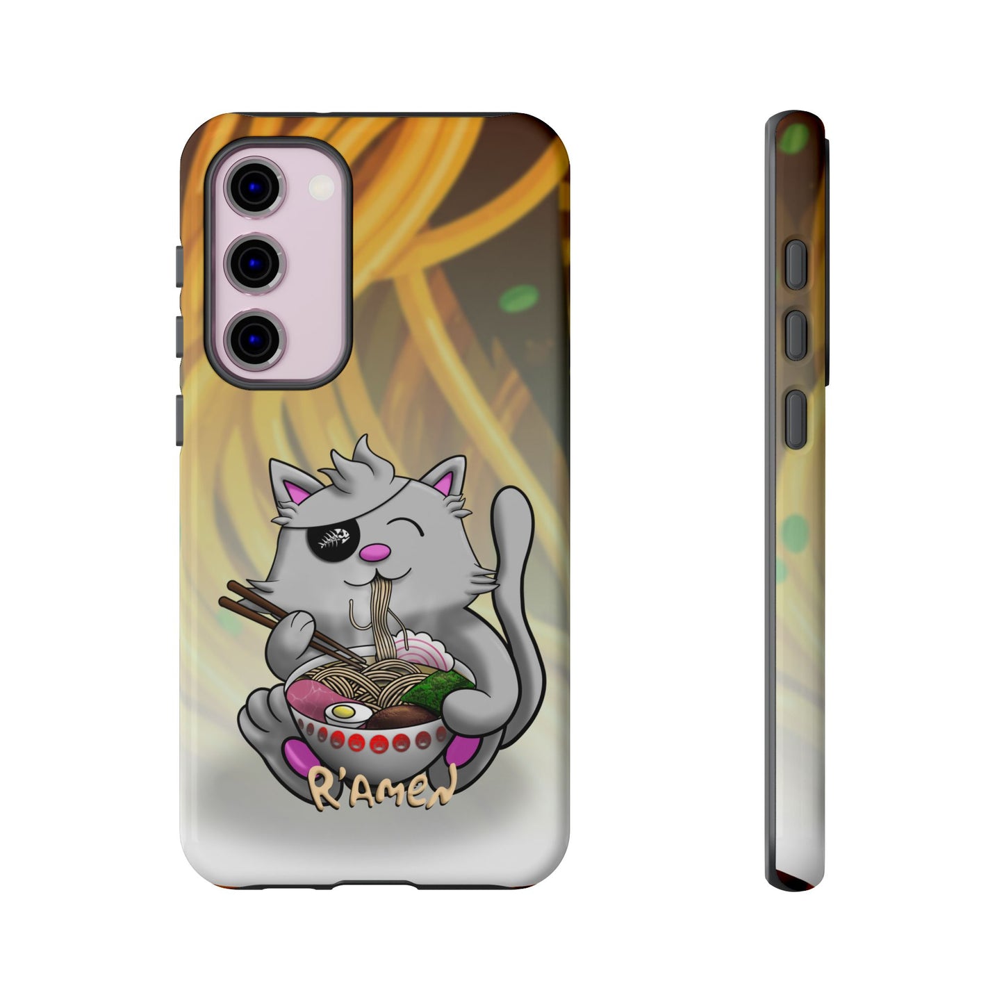 Cute Cat Ramen Phone Case, Fun iPhone Cover, Stylish Accessory, Gift for Animal Lovers, Cute Cat Decor