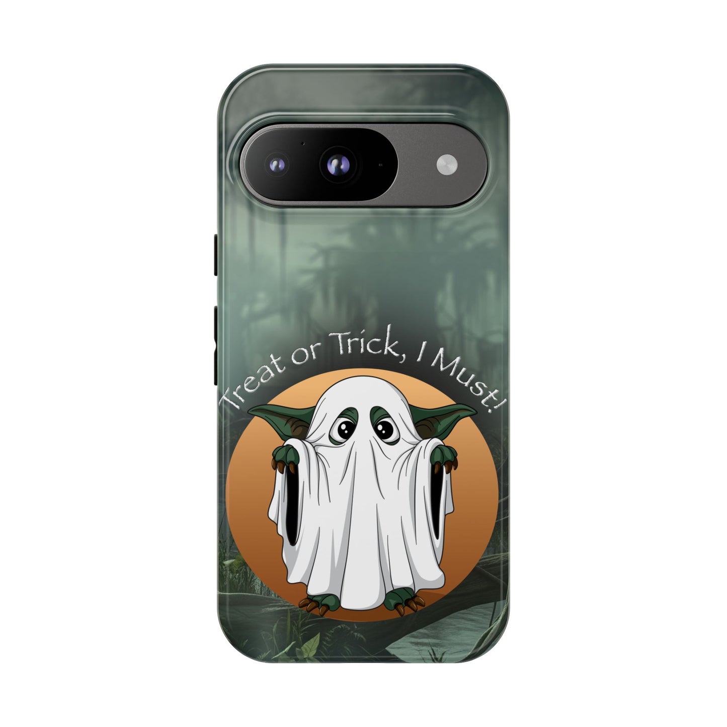 Cute Halloween Phone Case - Trick or Treat Ghost Design, Spooky Cell Phone Cover, Halloween Gift, Fall Decor