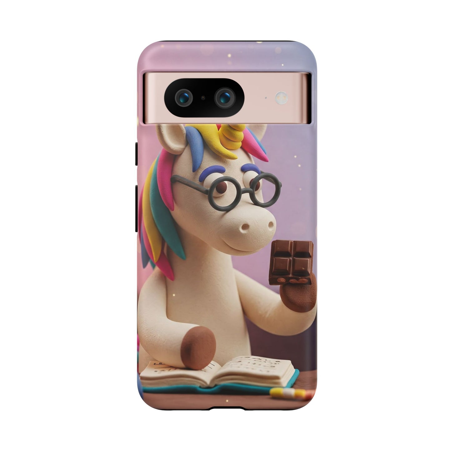 Phone Case - Unicorn Eating Chocolate While Studying Chemistry