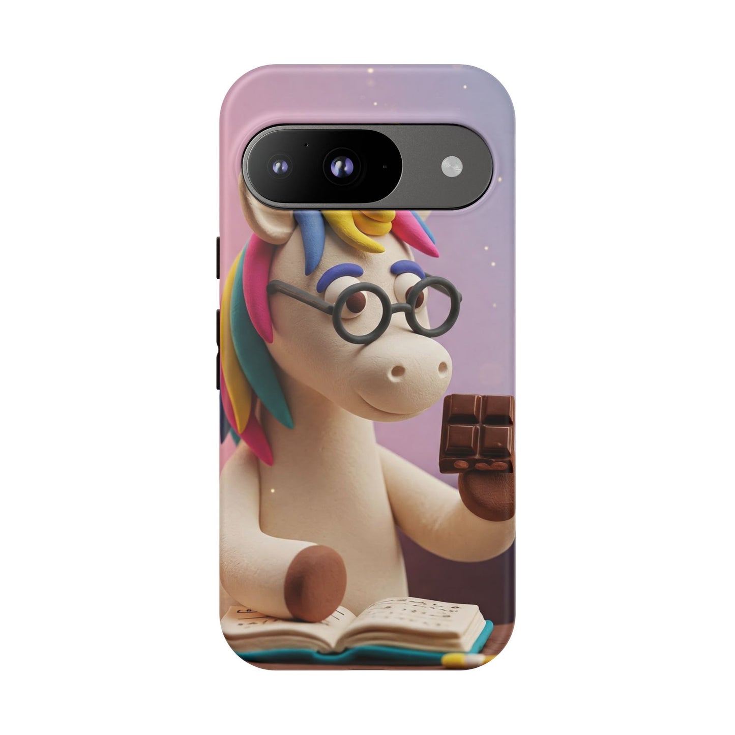 Phone Case - Unicorn Eating Chocolate While Studying Chemistry