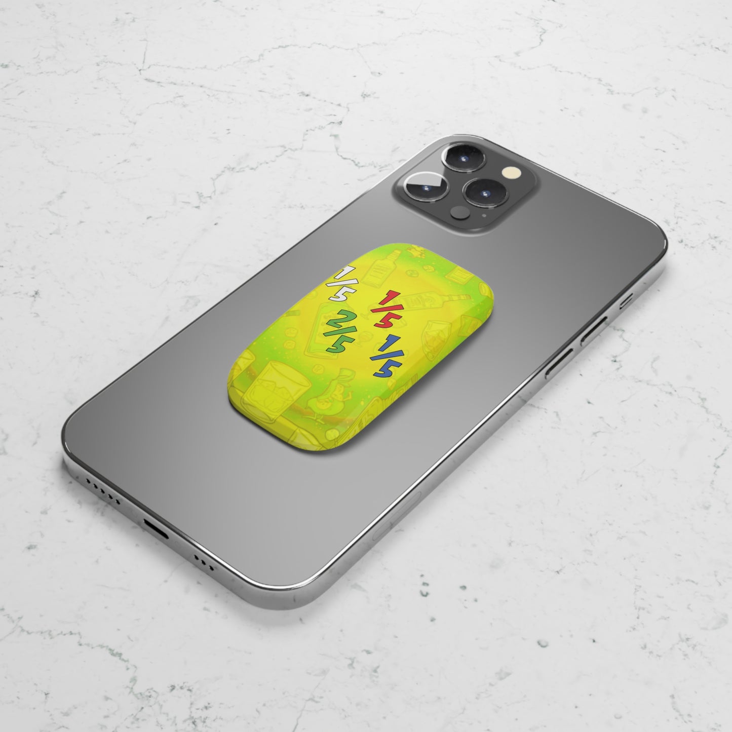 1/5, 2/5, Red Fifth, Blue Fifth - Mobile Phone Clip-Grips