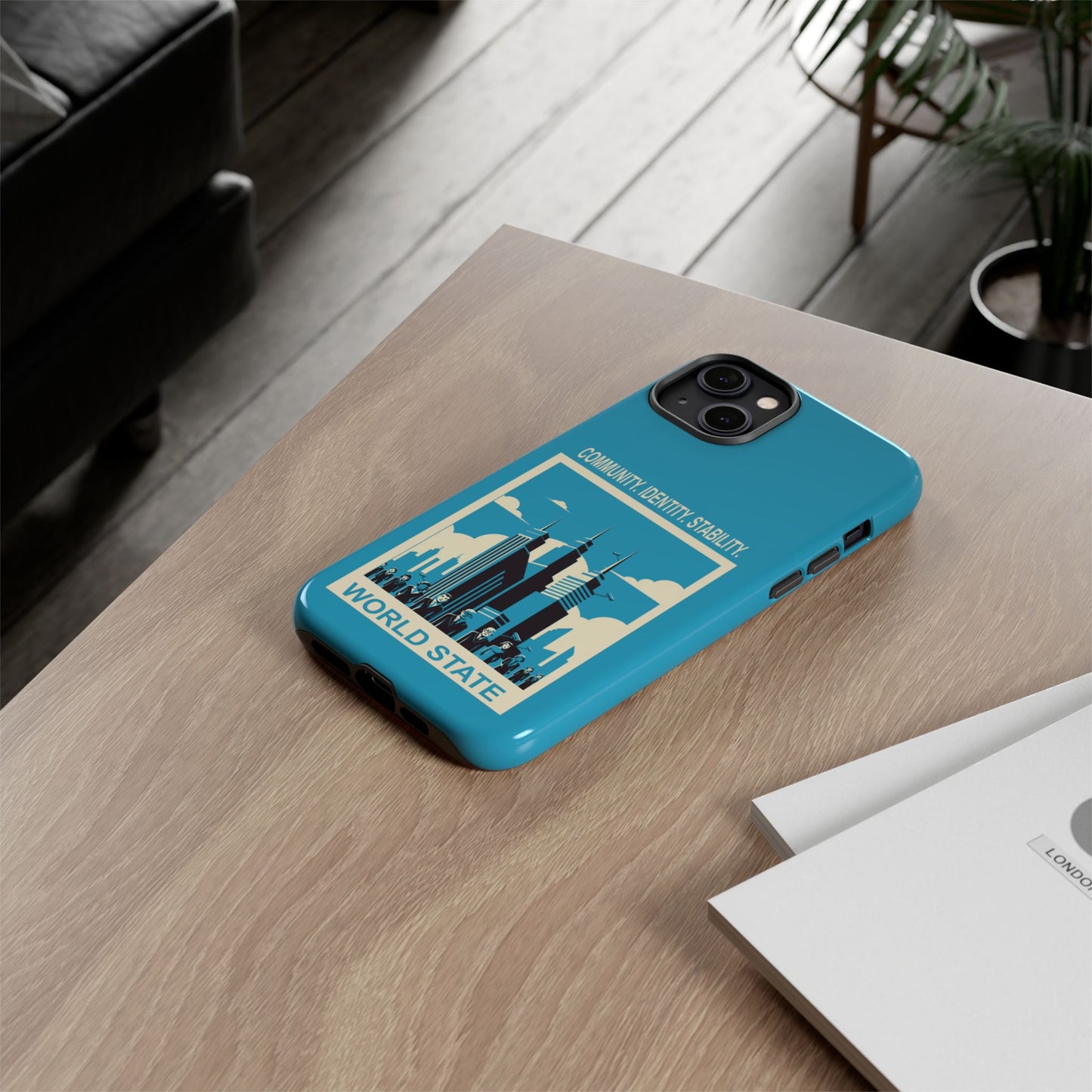 Urban Style Phone Case - Futuristic City Design, Gift for Tech Lovers, Modern Decor, Community Identity Stability