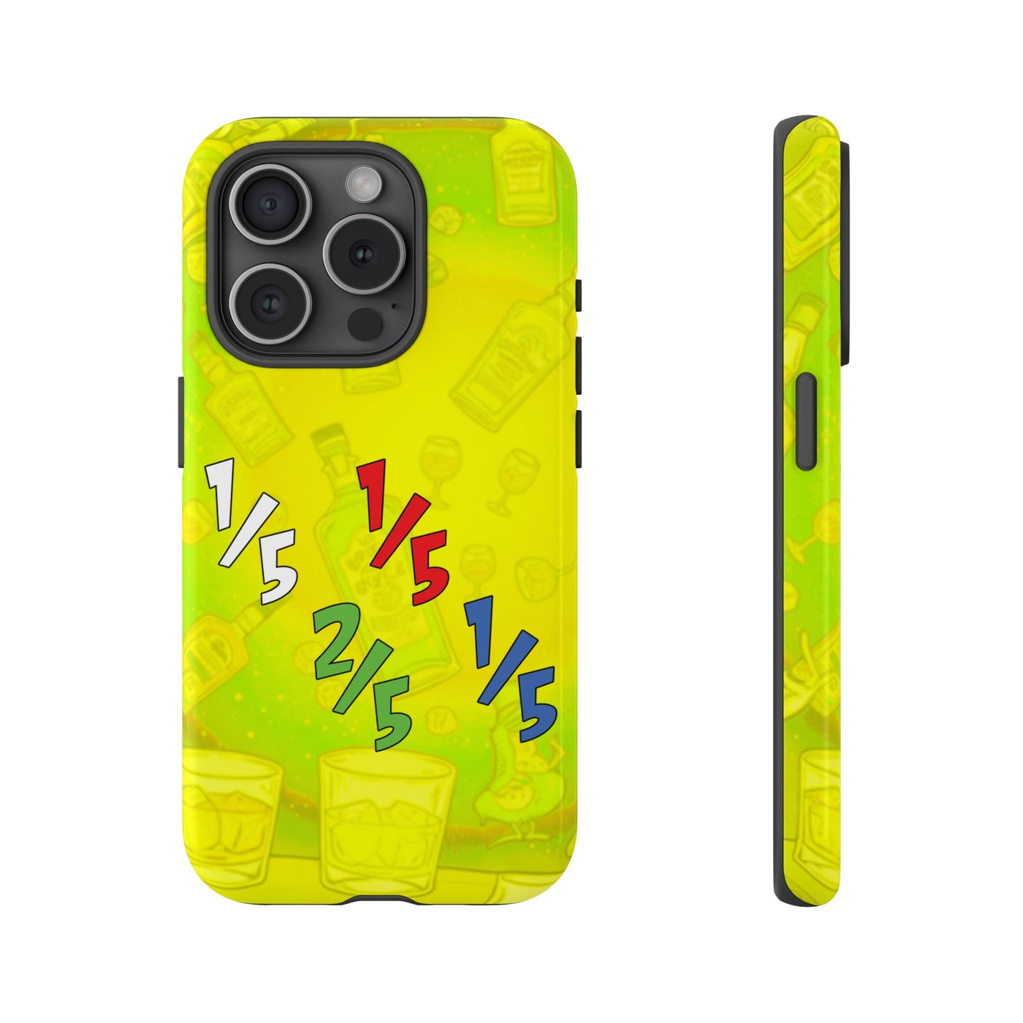 Colorful Tough Phone Case – 1/5, 2/5, red fifth, blue fifth Design