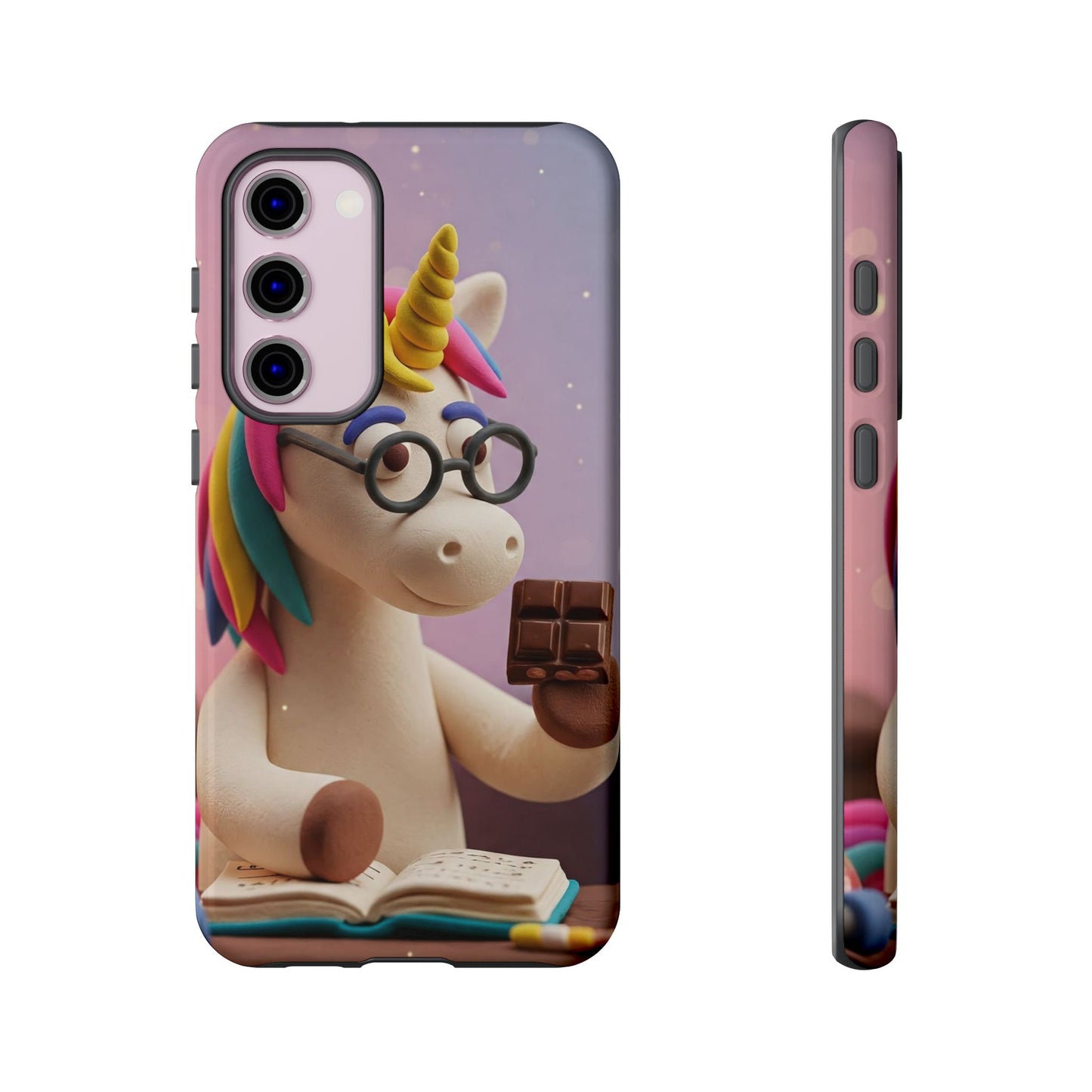 Phone Case - Unicorn Eating Chocolate While Studying Chemistry