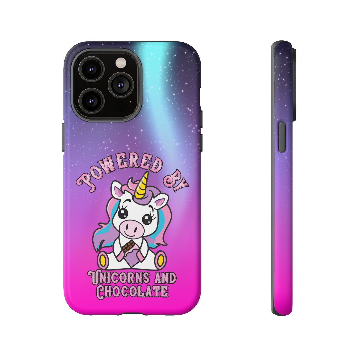 Phone Cases - Powered by Unicorns and Chocolate