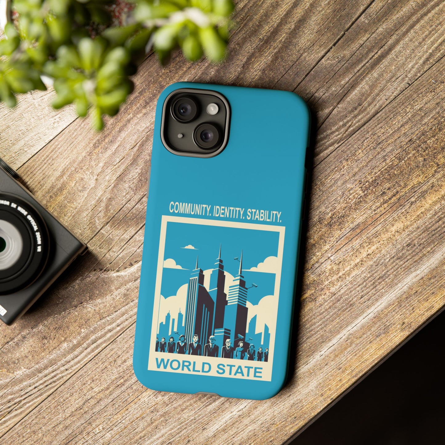 Urban Style Phone Case - Futuristic City Design, Gift for Tech Lovers, Modern Decor, Community Identity Stability