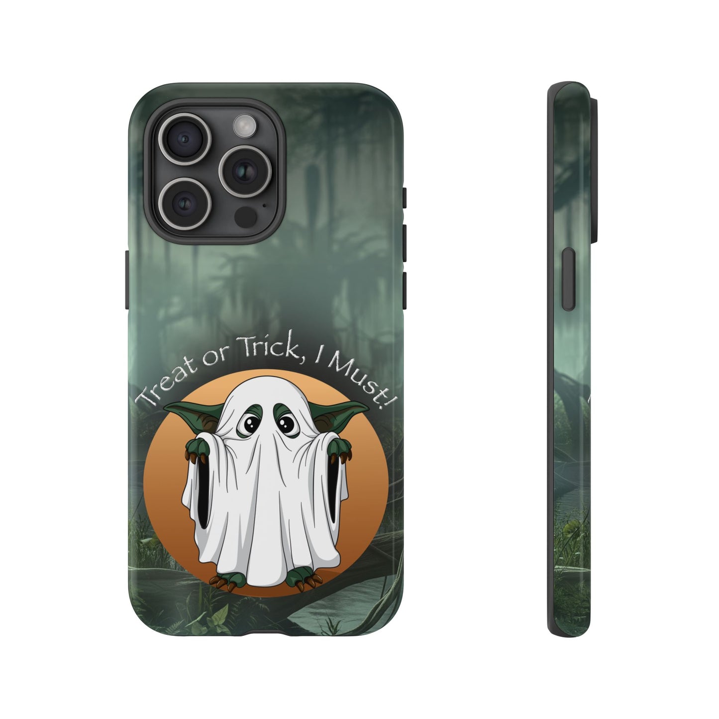 Cute Halloween Phone Case - Trick or Treat Ghost Design, Spooky Cell Phone Cover, Halloween Gift, Fall Decor