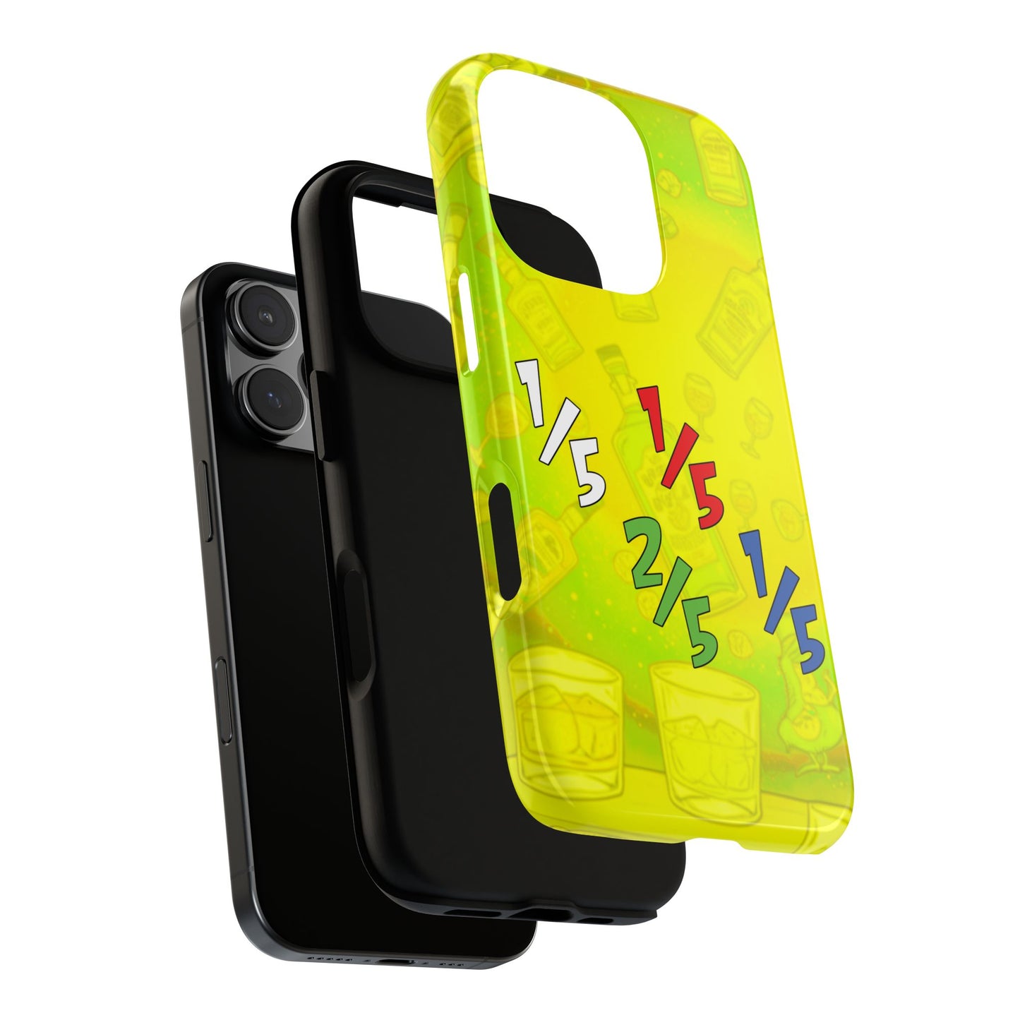 Colorful Tough Phone Case – 1/5, 2/5, red fifth, blue fifth Design