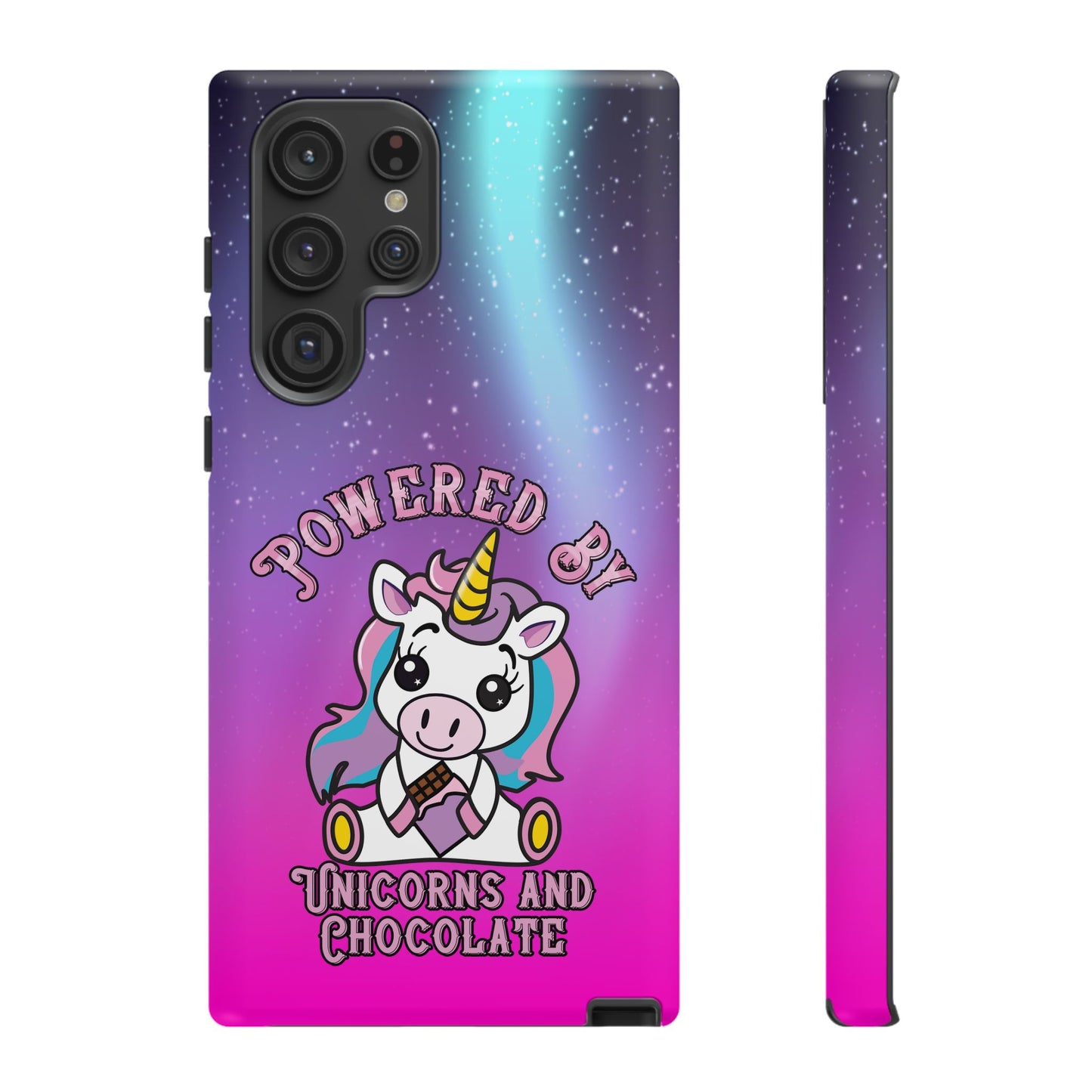 Phone Cases - Powered by Unicorns and Chocolate