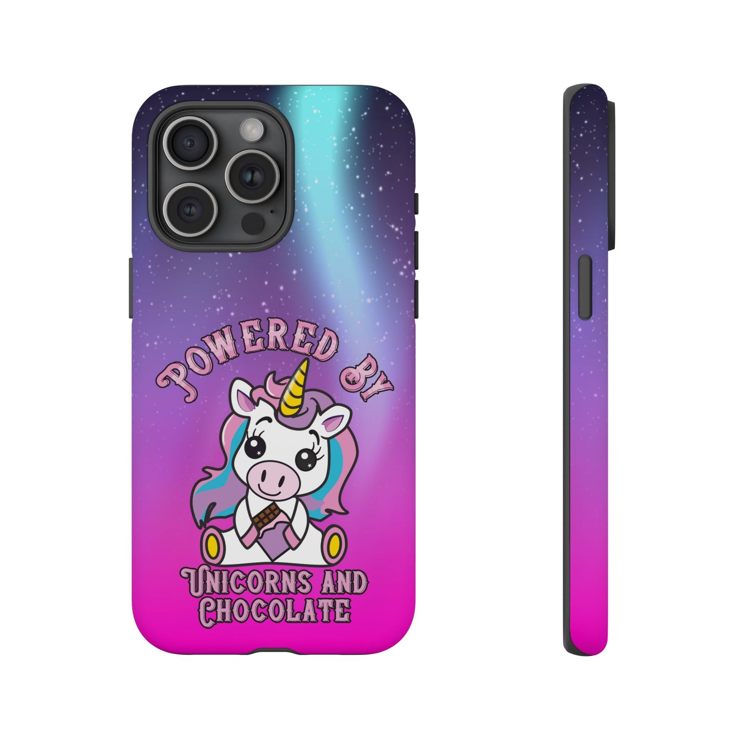 Phone Cases - Powered by Unicorns and Chocolate