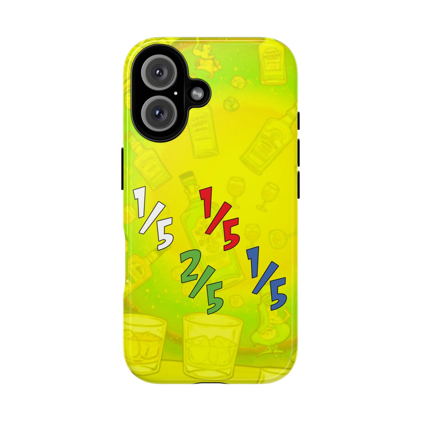 Colorful Tough Phone Case – 1/5, 2/5, red fifth, blue fifth Design
