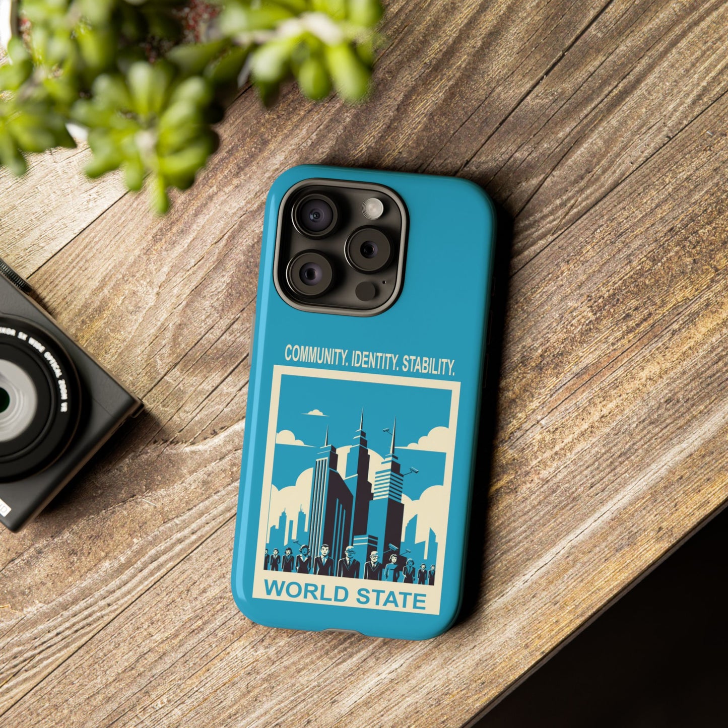 Urban Style Phone Case - Futuristic City Design, Gift for Tech Lovers, Modern Decor, Community Identity Stability
