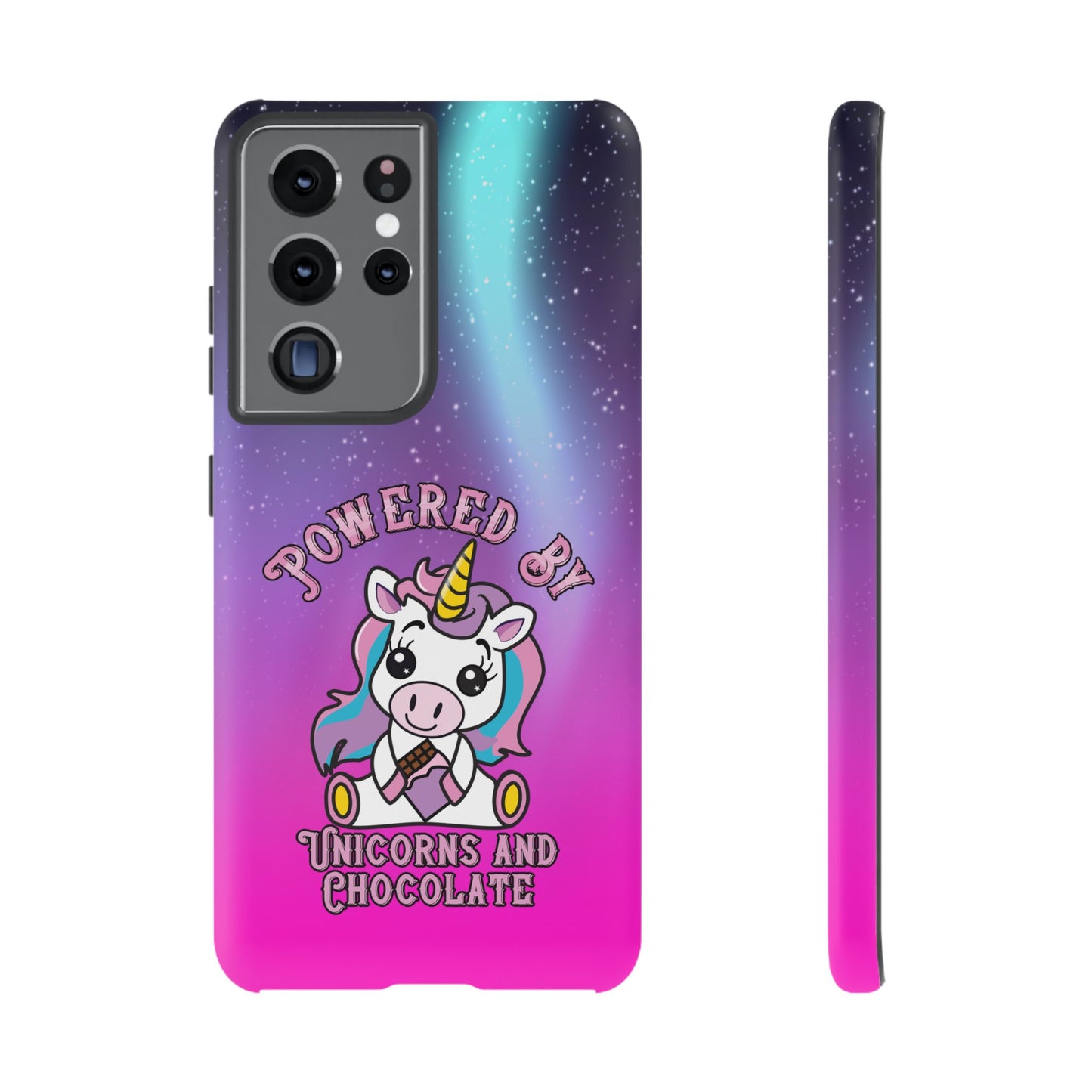 Phone Cases - Powered by Unicorns and Chocolate