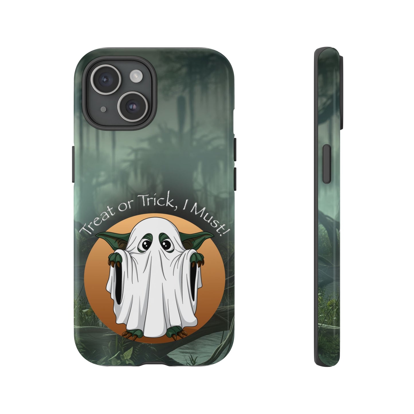 Cute Halloween Phone Case - Trick or Treat Ghost Design, Spooky Cell Phone Cover, Halloween Gift, Fall Decor