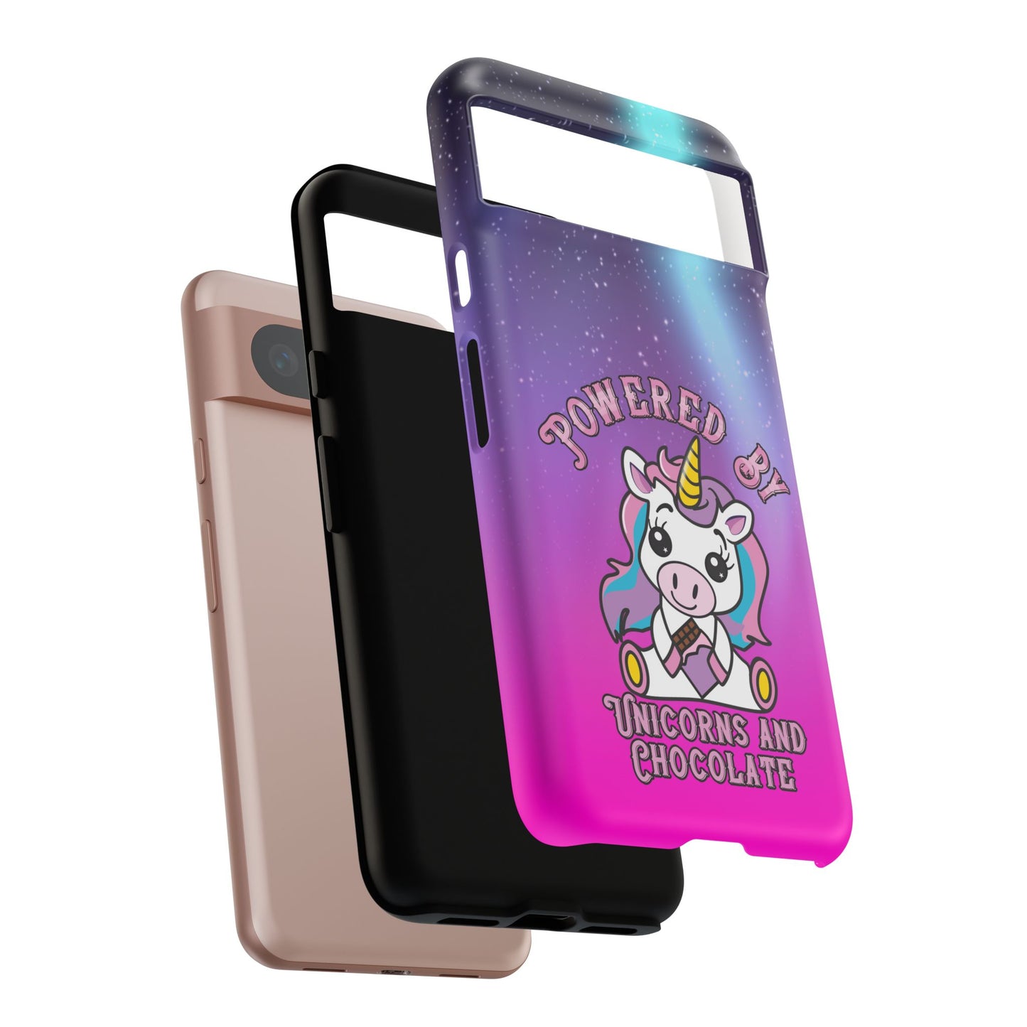 Phone Cases - Powered by Unicorns and Chocolate