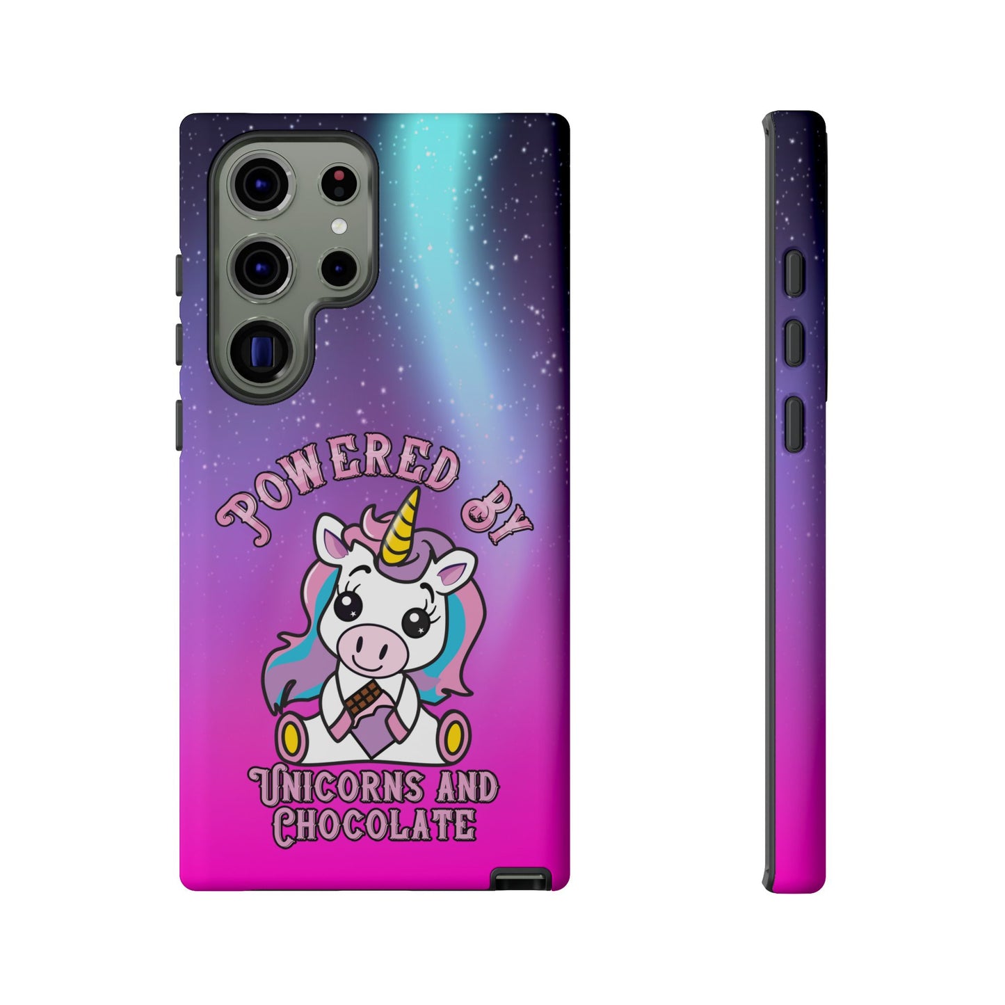 Phone Cases - Powered by Unicorns and Chocolate