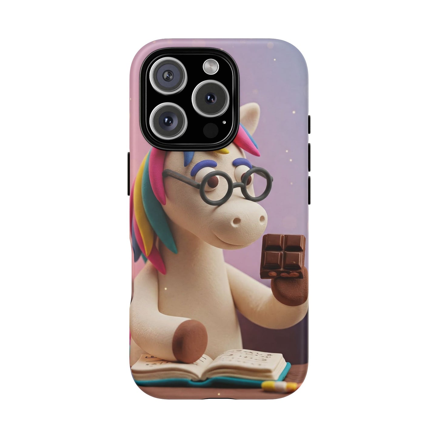 Phone Case - Unicorn Eating Chocolate While Studying Chemistry