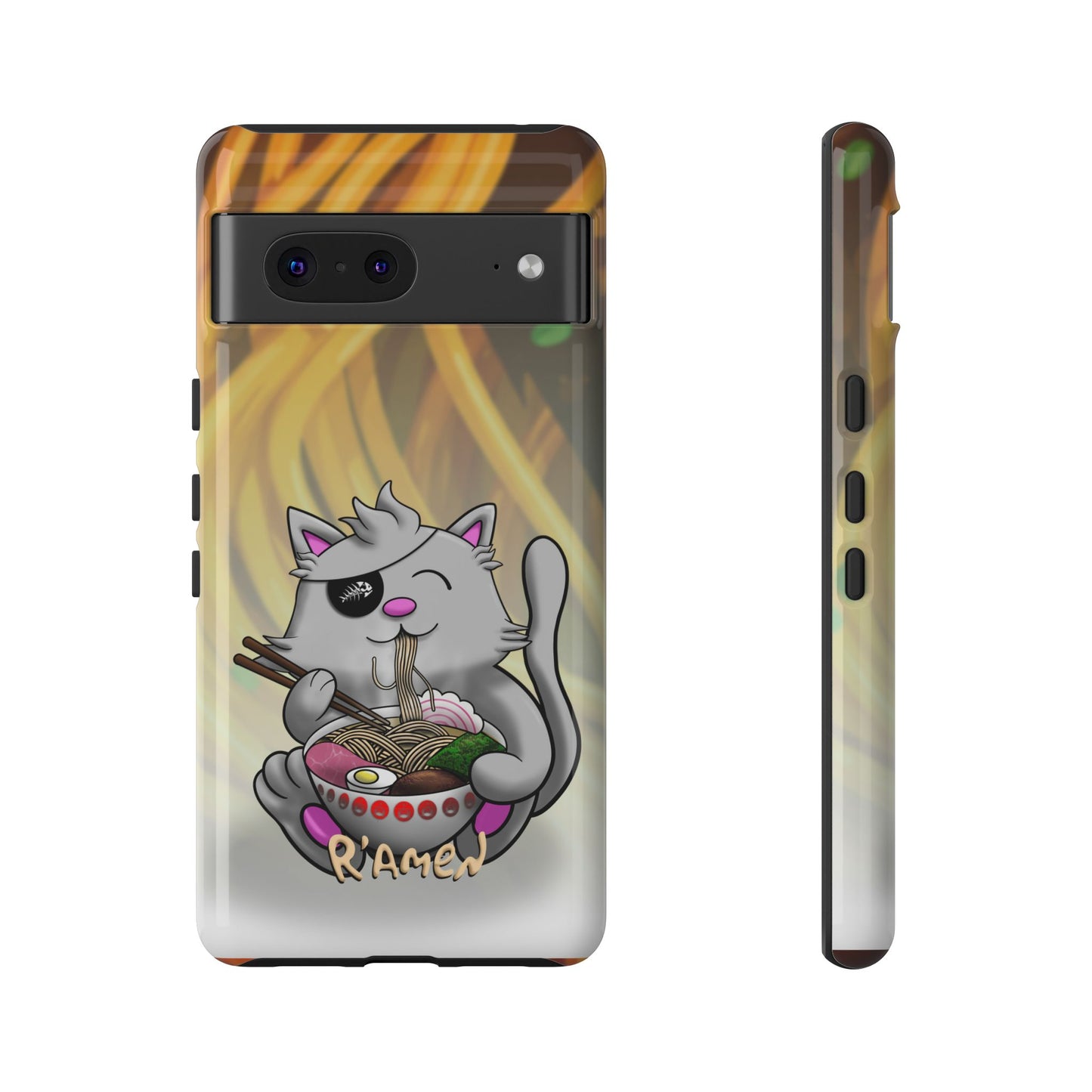 Cute Cat Ramen Phone Case, Fun iPhone Cover, Stylish Accessory, Gift for Animal Lovers, Cute Cat Decor