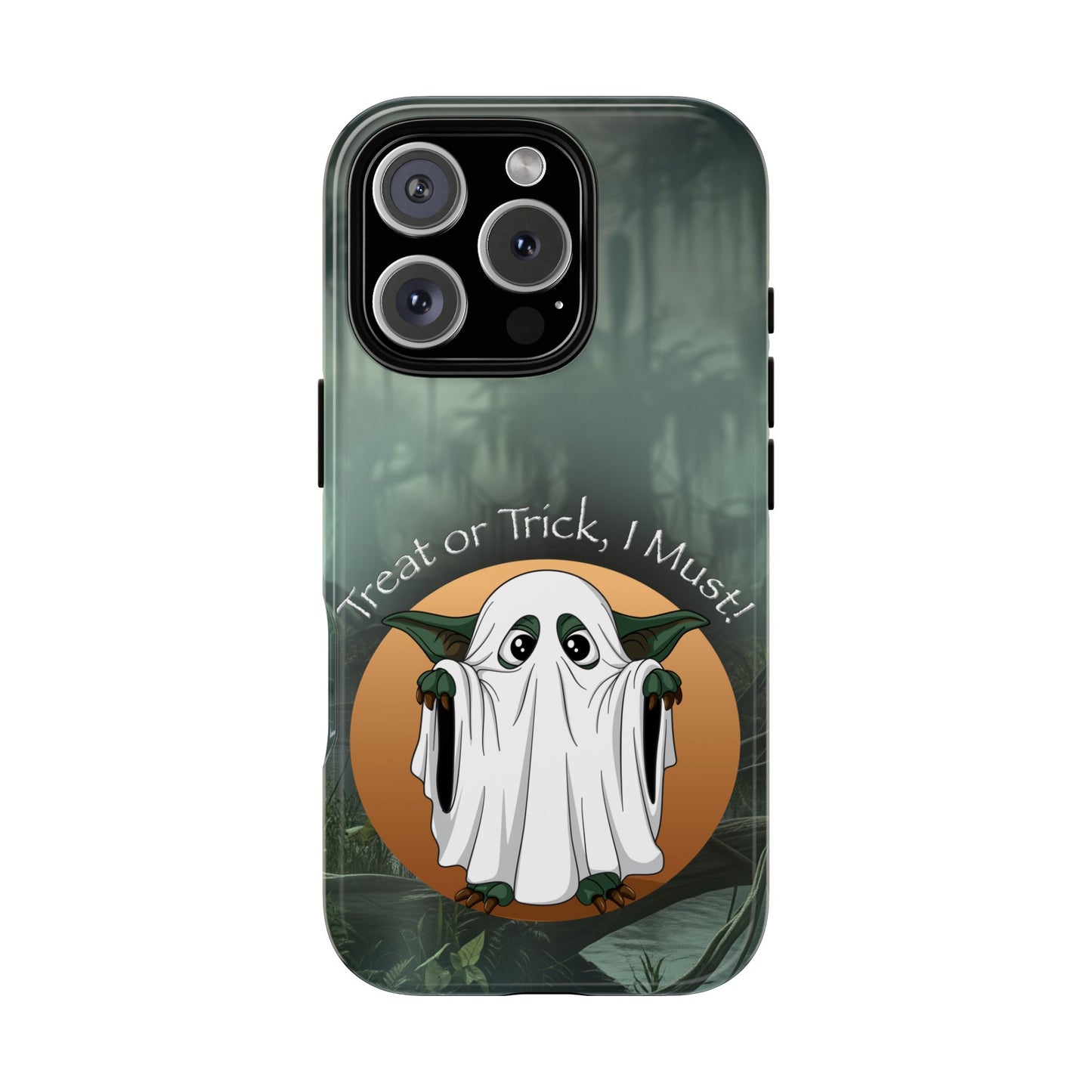 Cute Halloween Phone Case - Trick or Treat Ghost Design, Spooky Cell Phone Cover, Halloween Gift, Fall Decor