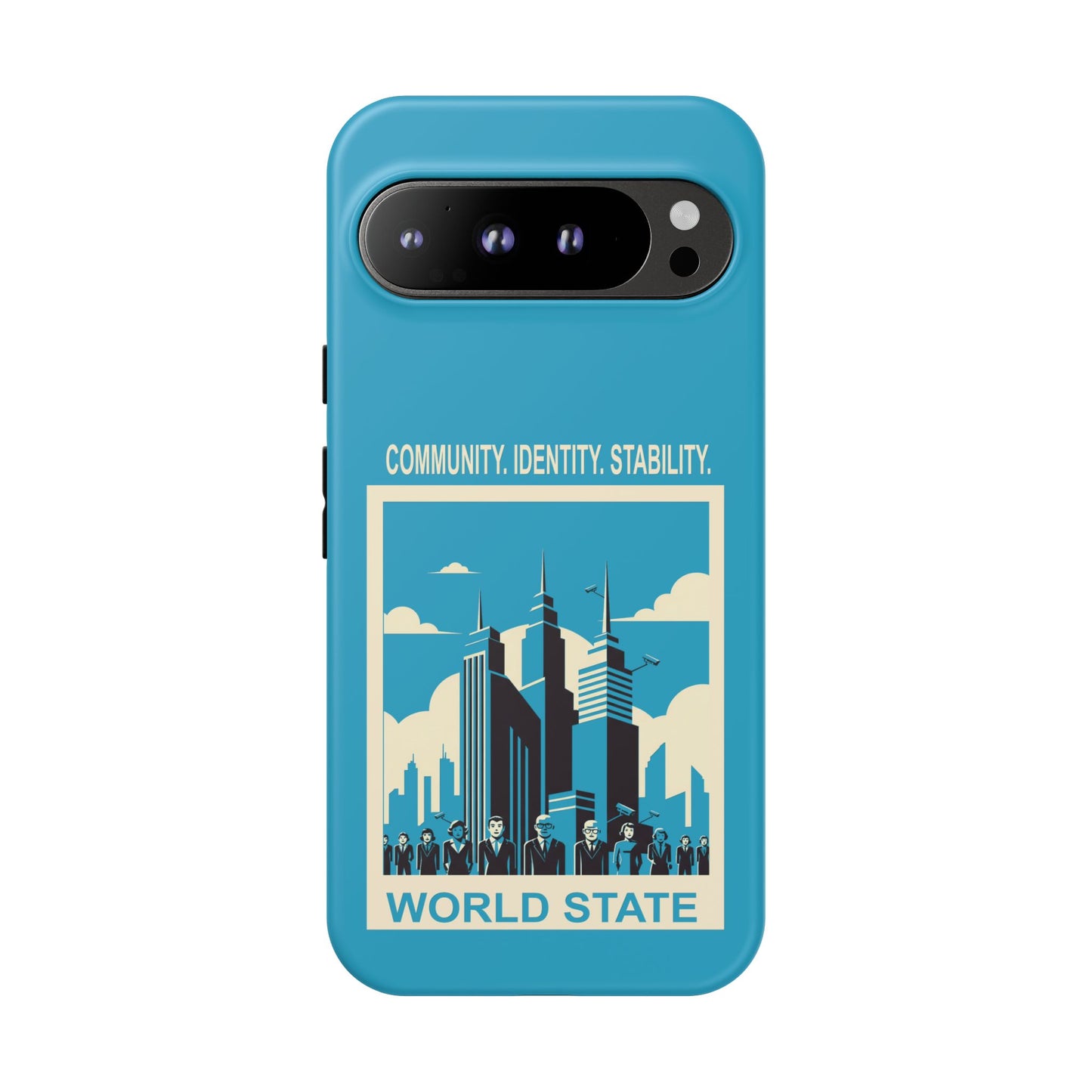 Urban Style Phone Case - Futuristic City Design, Gift for Tech Lovers, Modern Decor, Community Identity Stability
