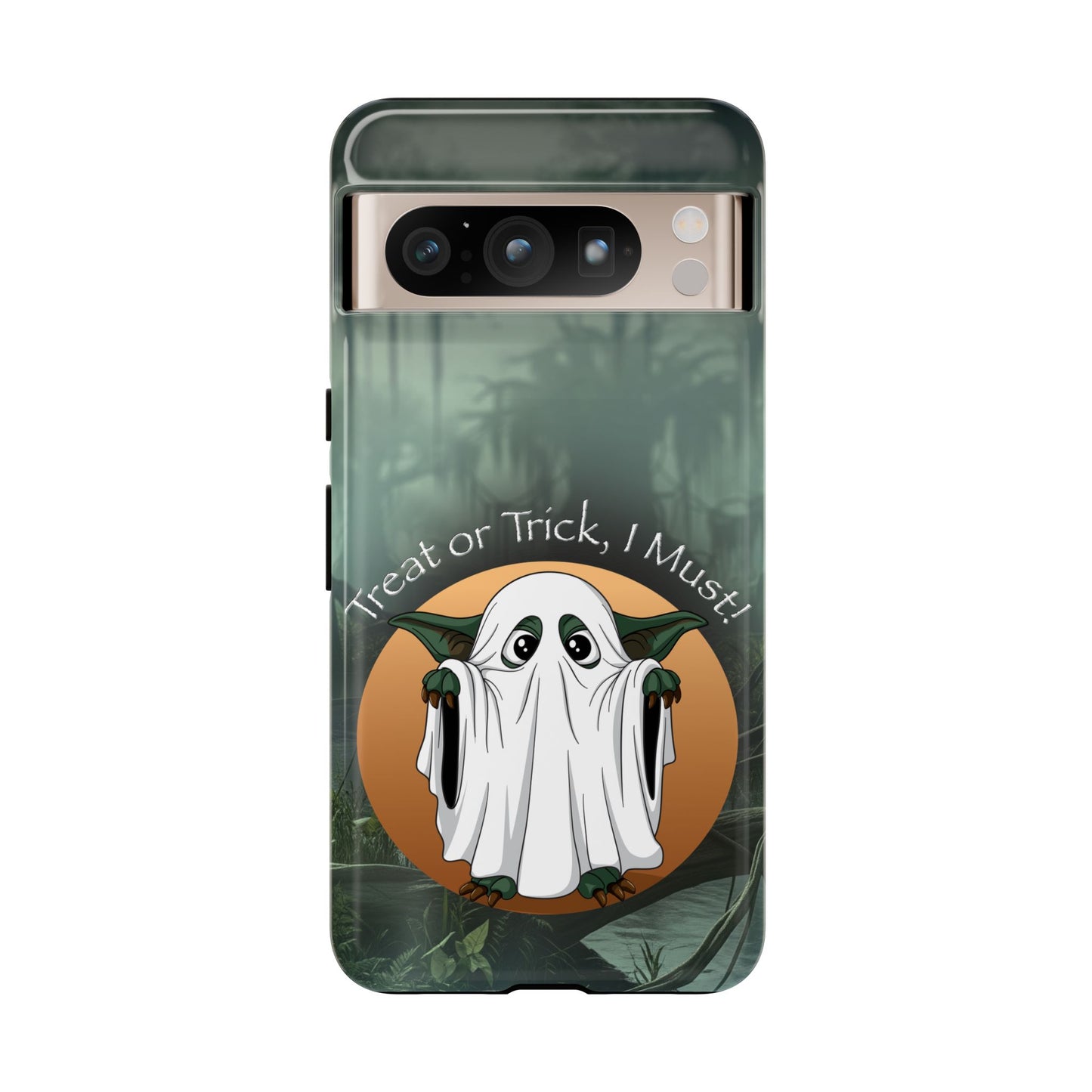 Cute Halloween Phone Case - Trick or Treat Ghost Design, Spooky Cell Phone Cover, Halloween Gift, Fall Decor