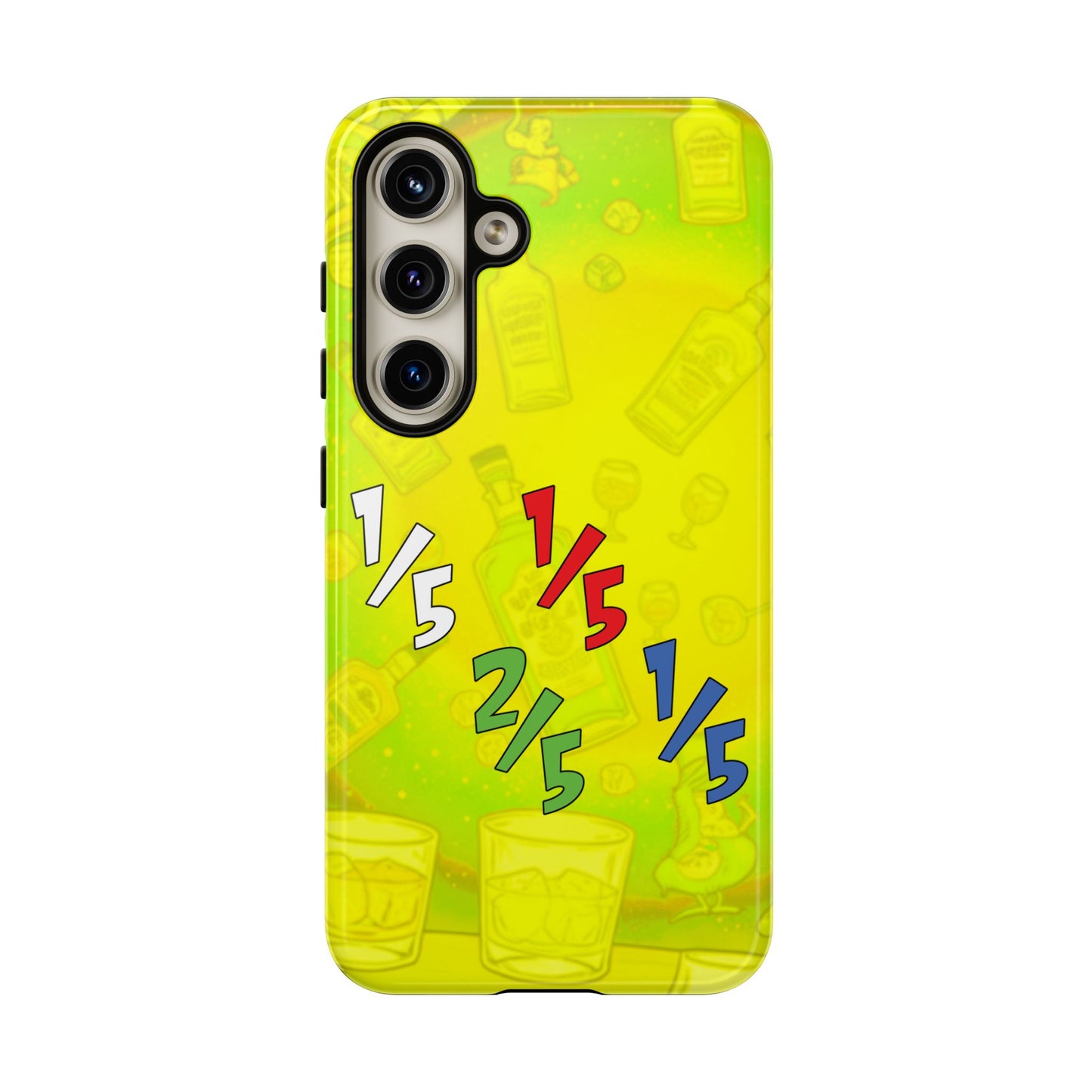 Colorful Tough Phone Case – 1/5, 2/5, red fifth, blue fifth Design