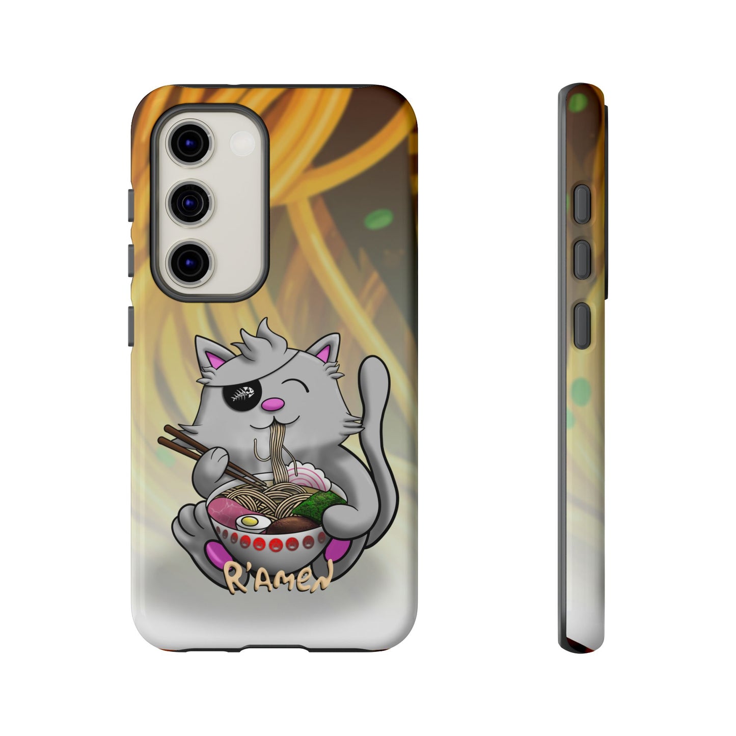 Cute Cat Ramen Phone Case, Fun iPhone Cover, Stylish Accessory, Gift for Animal Lovers, Cute Cat Decor
