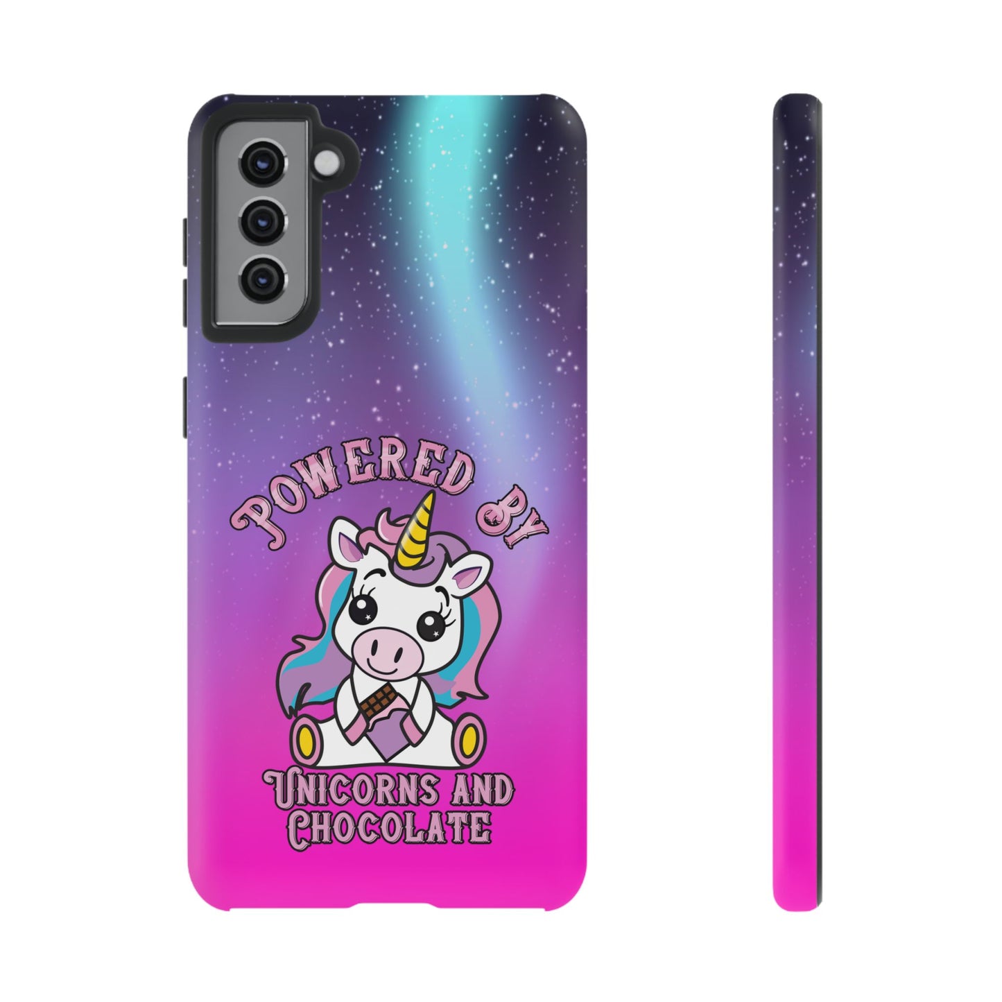 Phone Cases - Powered by Unicorns and Chocolate