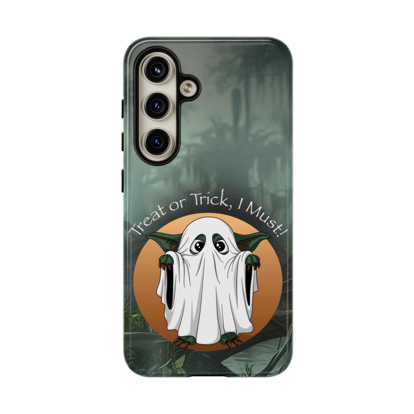 Cute Halloween Phone Case - Trick or Treat Ghost Design, Spooky Cell Phone Cover, Halloween Gift, Fall Decor