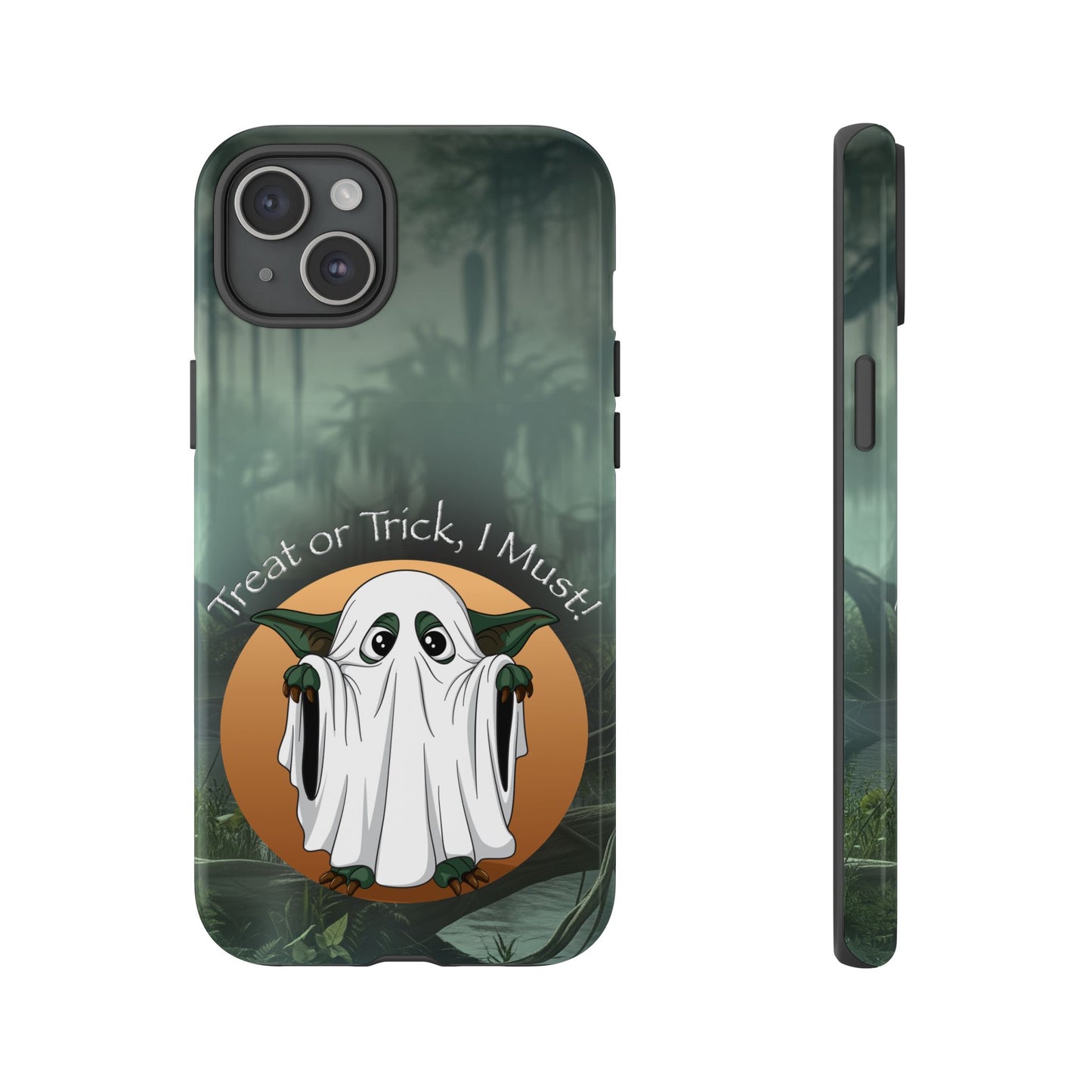 Cute Halloween Phone Case - Trick or Treat Ghost Design, Spooky Cell Phone Cover, Halloween Gift, Fall Decor