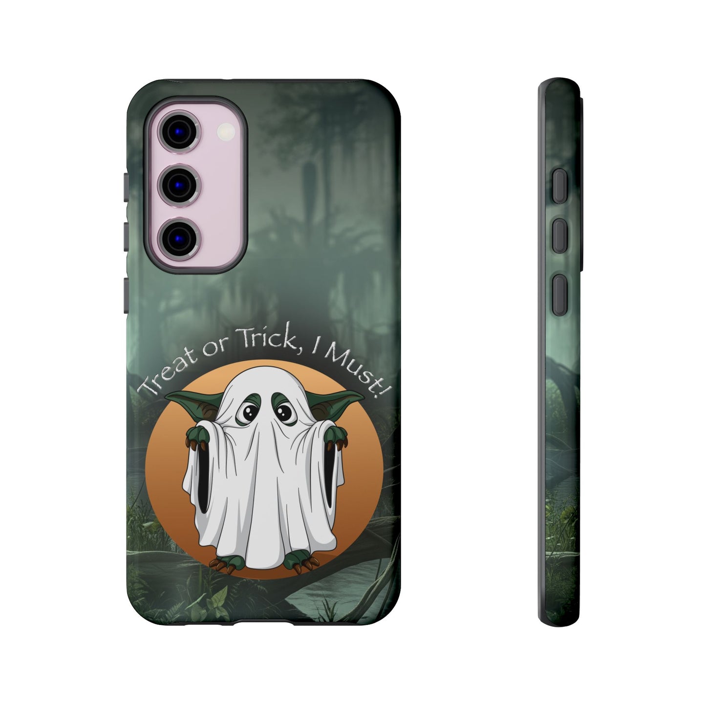 Cute Halloween Phone Case - Trick or Treat Ghost Design, Spooky Cell Phone Cover, Halloween Gift, Fall Decor