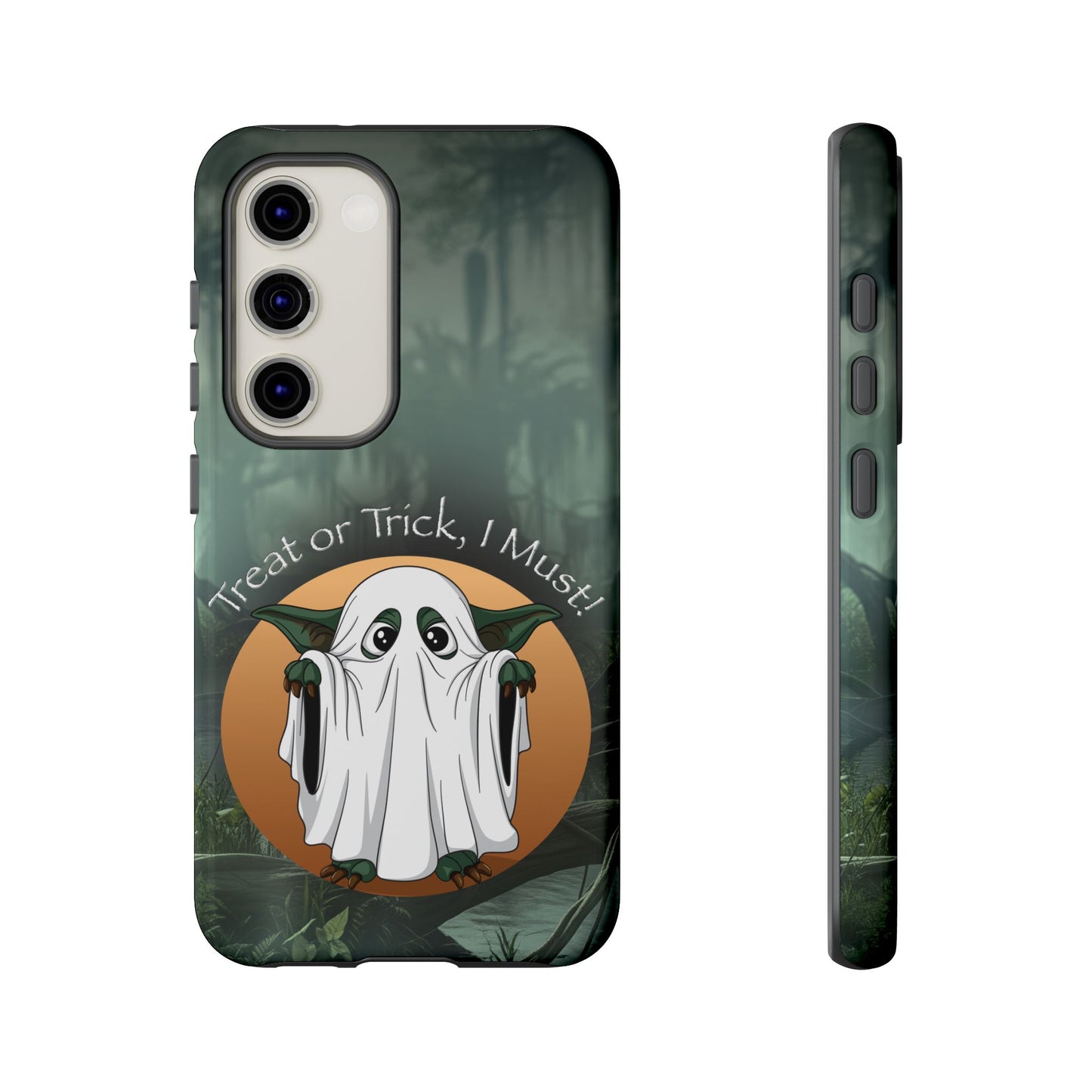 Cute Halloween Phone Case - Trick or Treat Ghost Design, Spooky Cell Phone Cover, Halloween Gift, Fall Decor