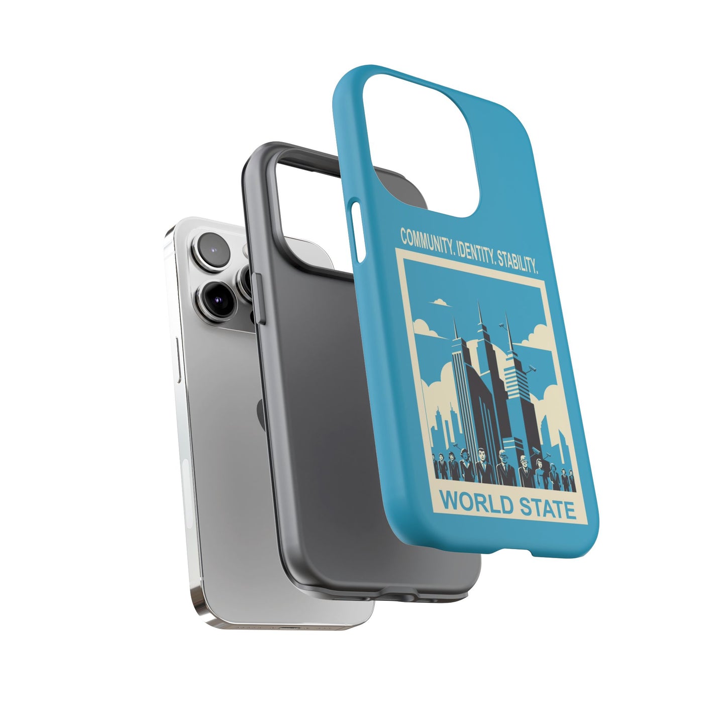Urban Style Phone Case - Futuristic City Design, Gift for Tech Lovers, Modern Decor, Community Identity Stability