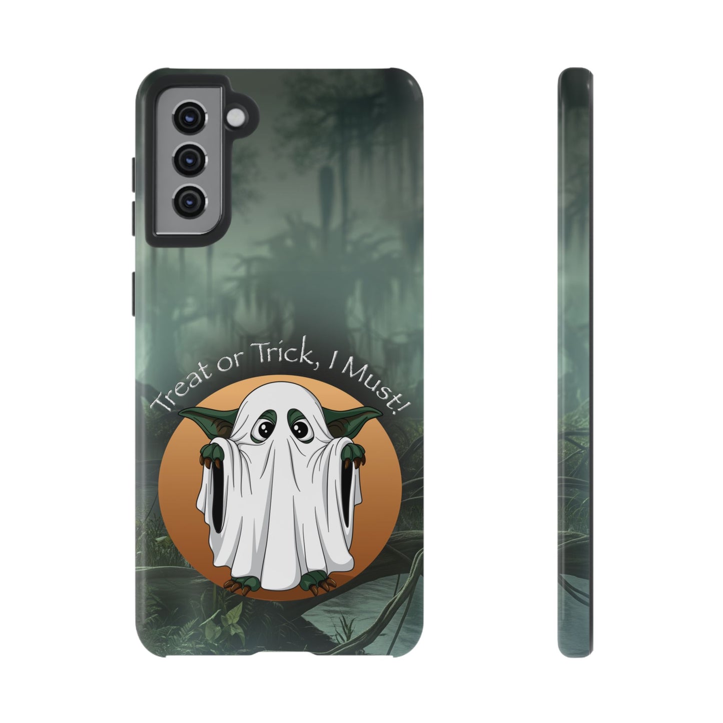 Cute Halloween Phone Case - Trick or Treat Ghost Design, Spooky Cell Phone Cover, Halloween Gift, Fall Decor