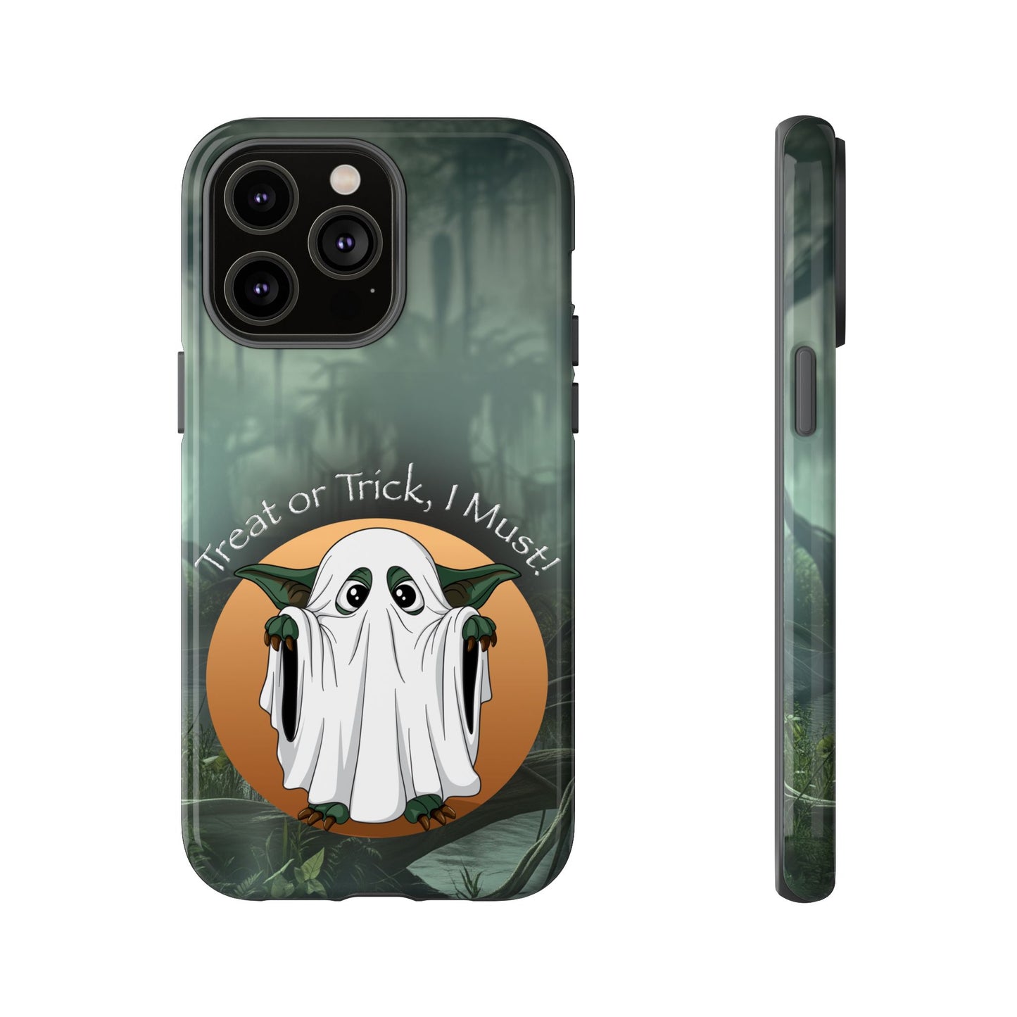 Cute Halloween Phone Case - Trick or Treat Ghost Design, Spooky Cell Phone Cover, Halloween Gift, Fall Decor