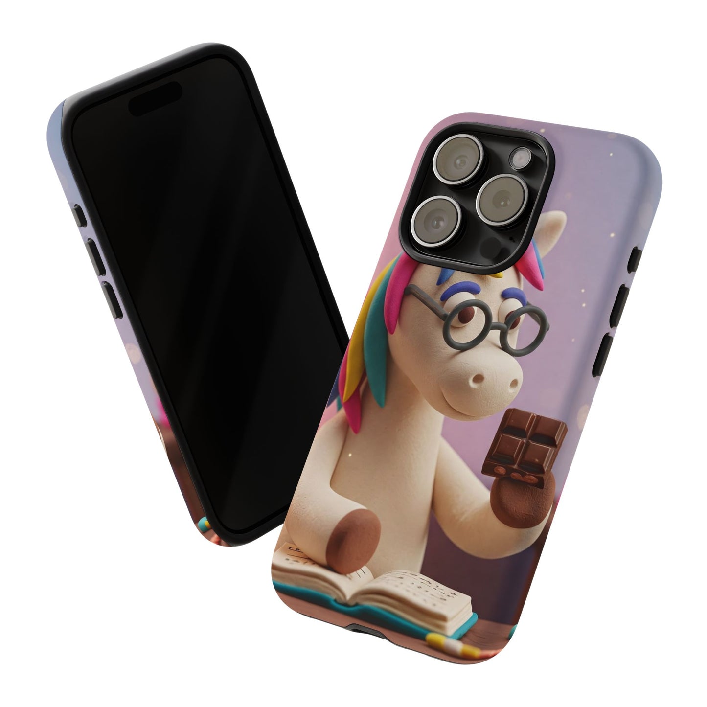 Phone Case - Unicorn Eating Chocolate While Studying Chemistry