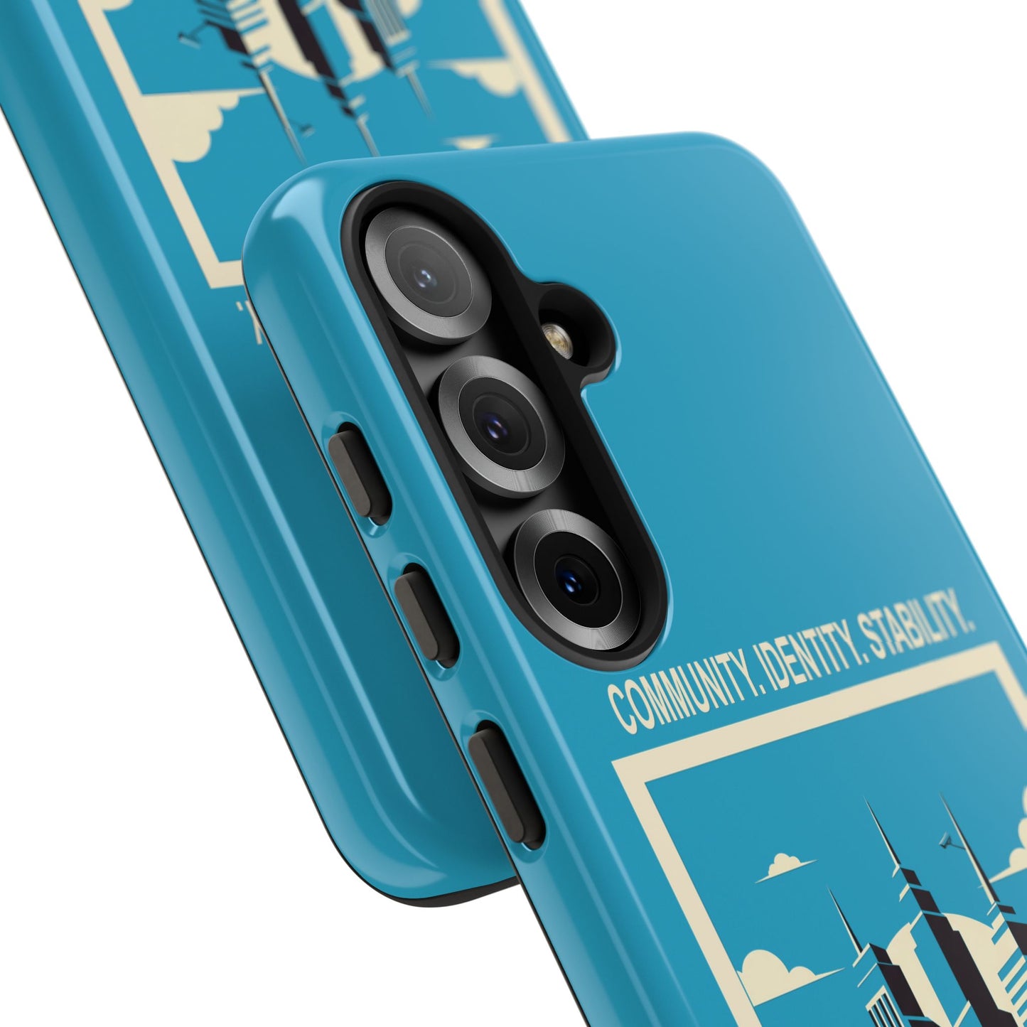 Urban Style Phone Case - Futuristic City Design, Gift for Tech Lovers, Modern Decor, Community Identity Stability
