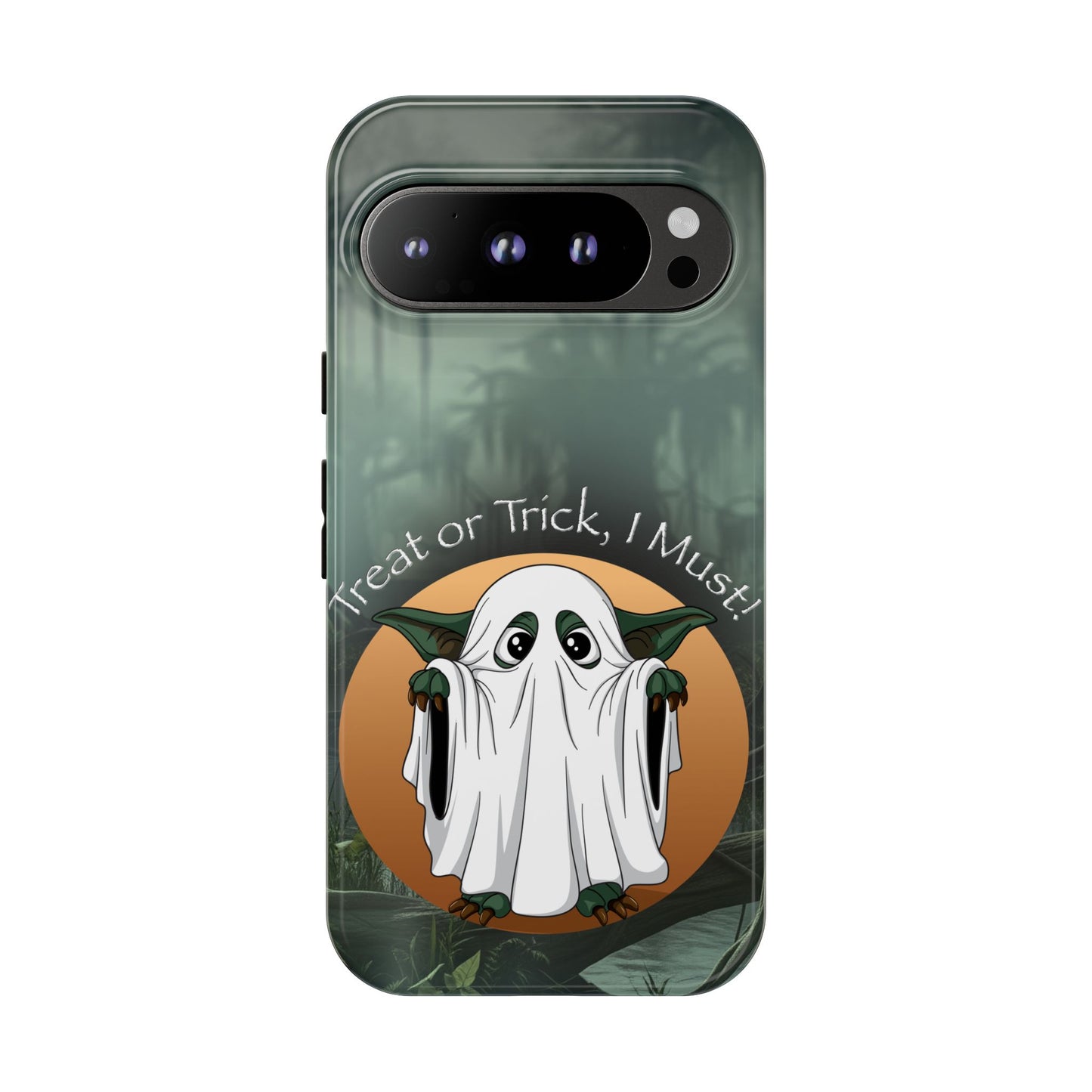 Cute Halloween Phone Case - Trick or Treat Ghost Design, Spooky Cell Phone Cover, Halloween Gift, Fall Decor