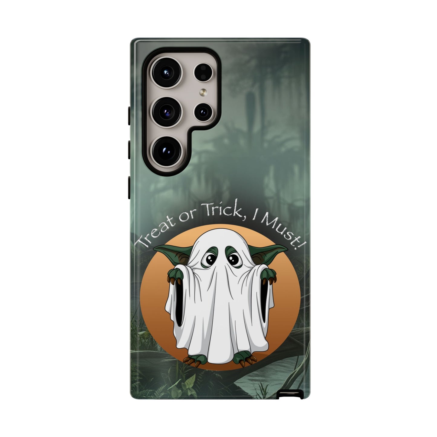 Cute Halloween Phone Case - Trick or Treat Ghost Design, Spooky Cell Phone Cover, Halloween Gift, Fall Decor