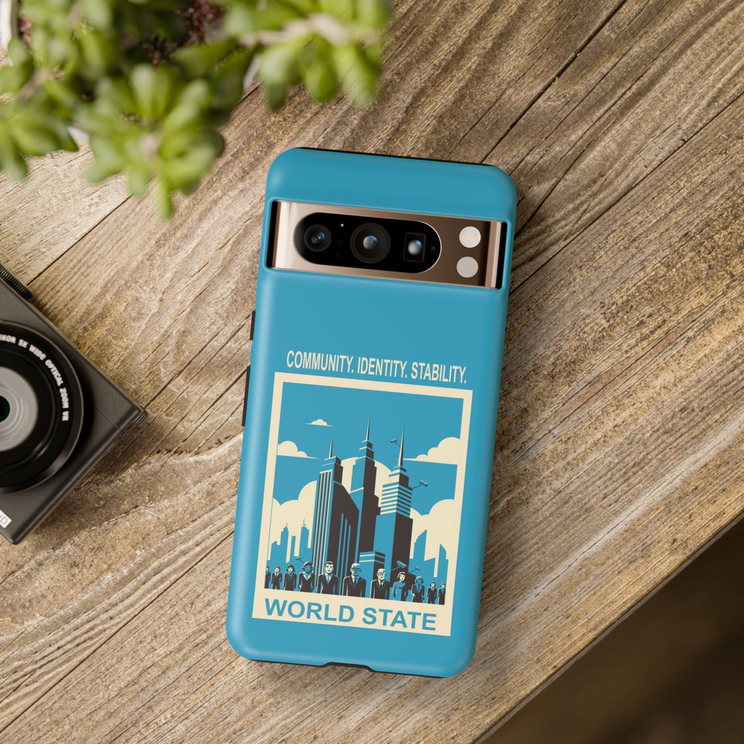 Urban Style Phone Case - Futuristic City Design, Gift for Tech Lovers, Modern Decor, Community Identity Stability