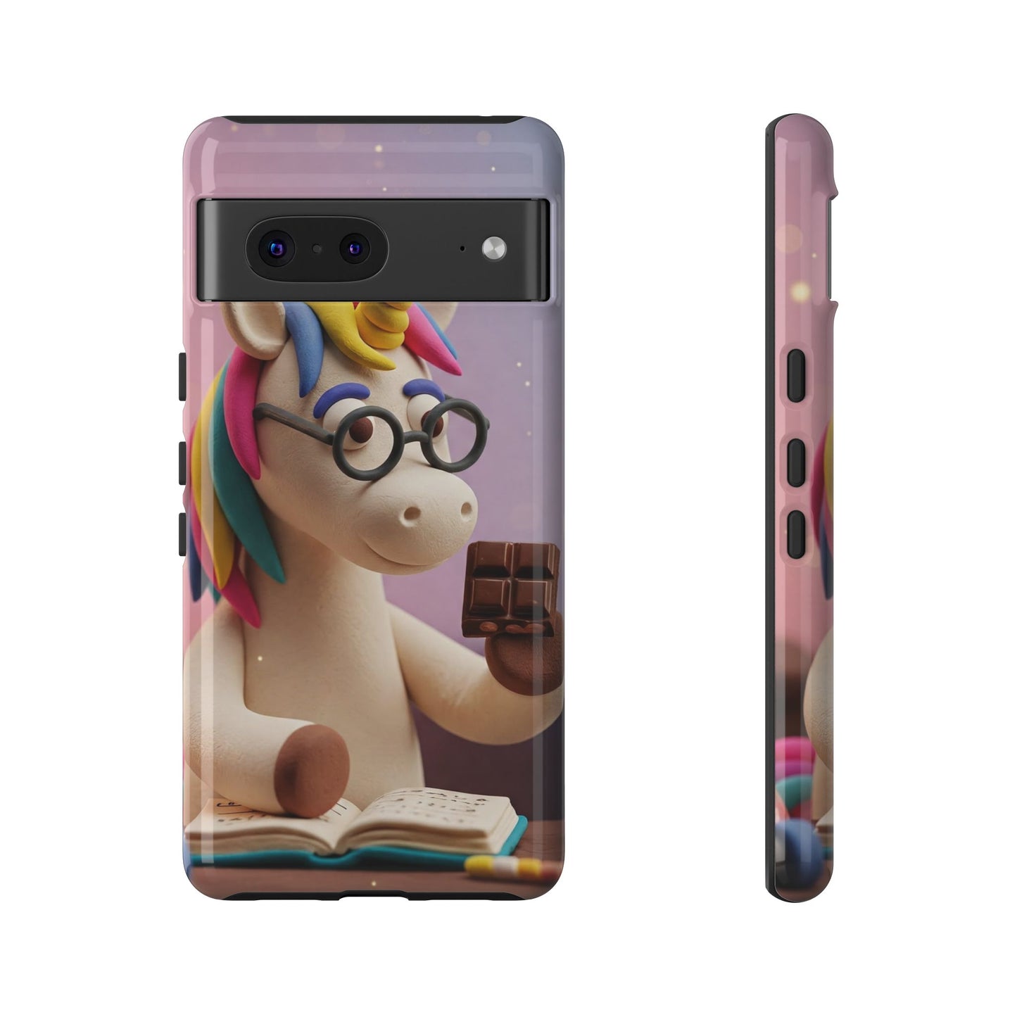 Phone Case - Unicorn Eating Chocolate While Studying Chemistry
