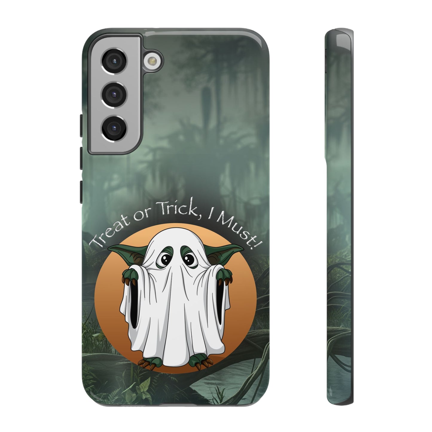 Cute Halloween Phone Case - Trick or Treat Ghost Design, Spooky Cell Phone Cover, Halloween Gift, Fall Decor