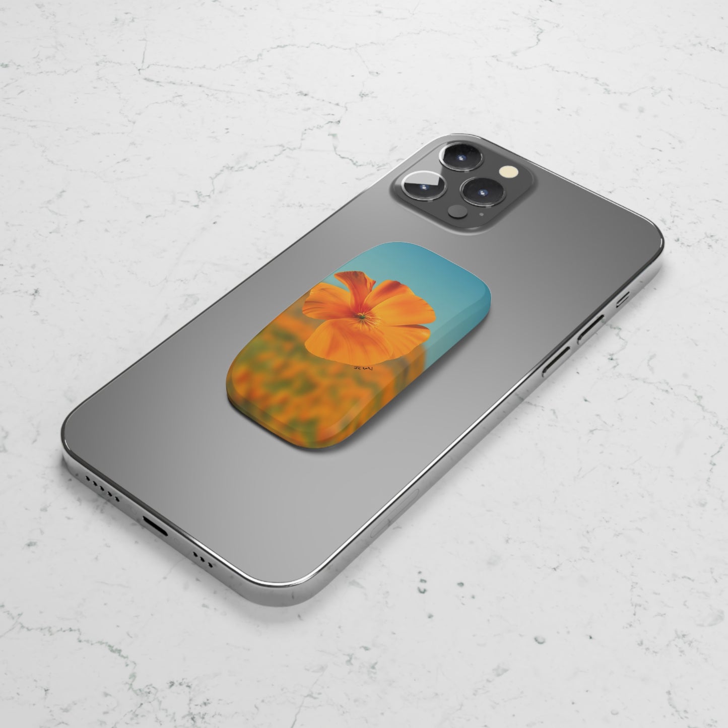 Golden Poppy Phone Click-On Grip